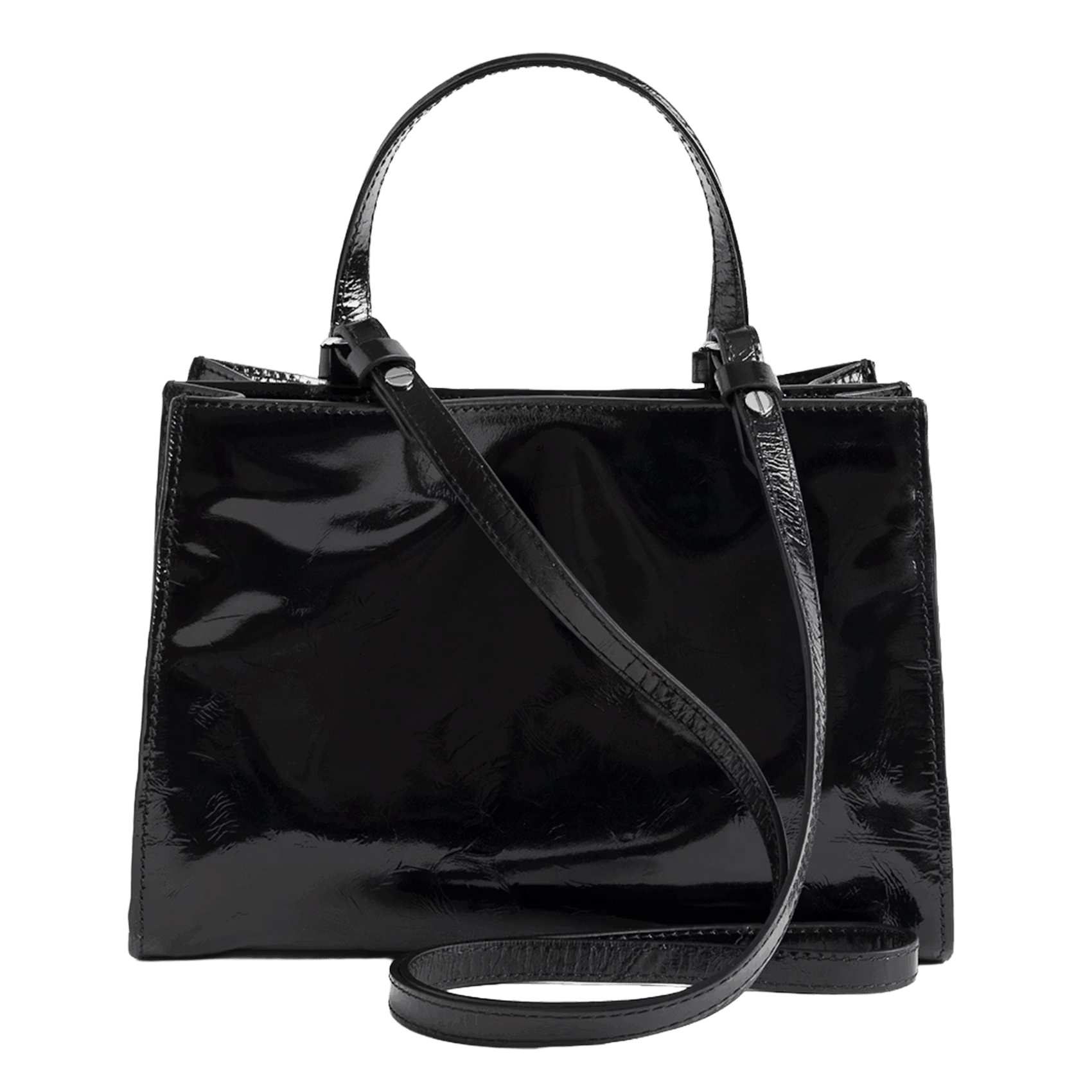 Handtas van lakleer ZADIG&VOLTAIRE Zwart