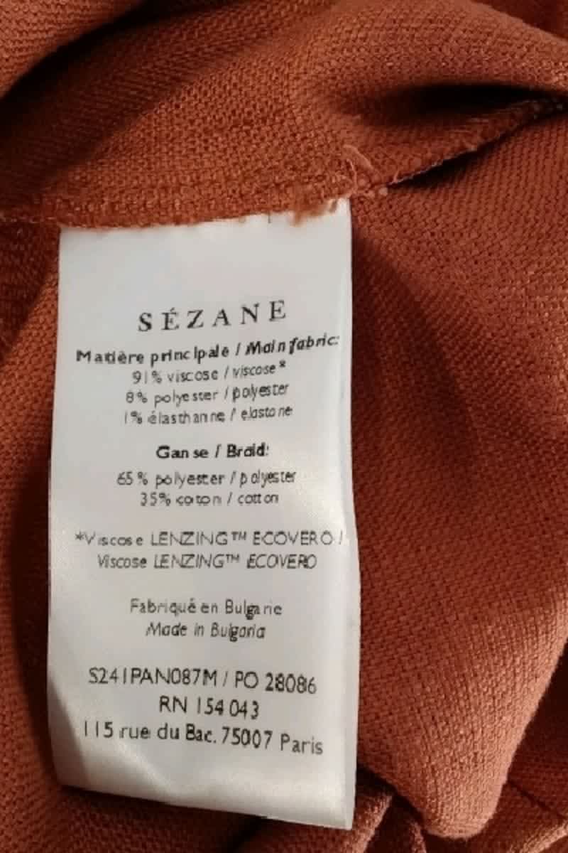 Pantalon large SEZANE - Seconde main Orange
