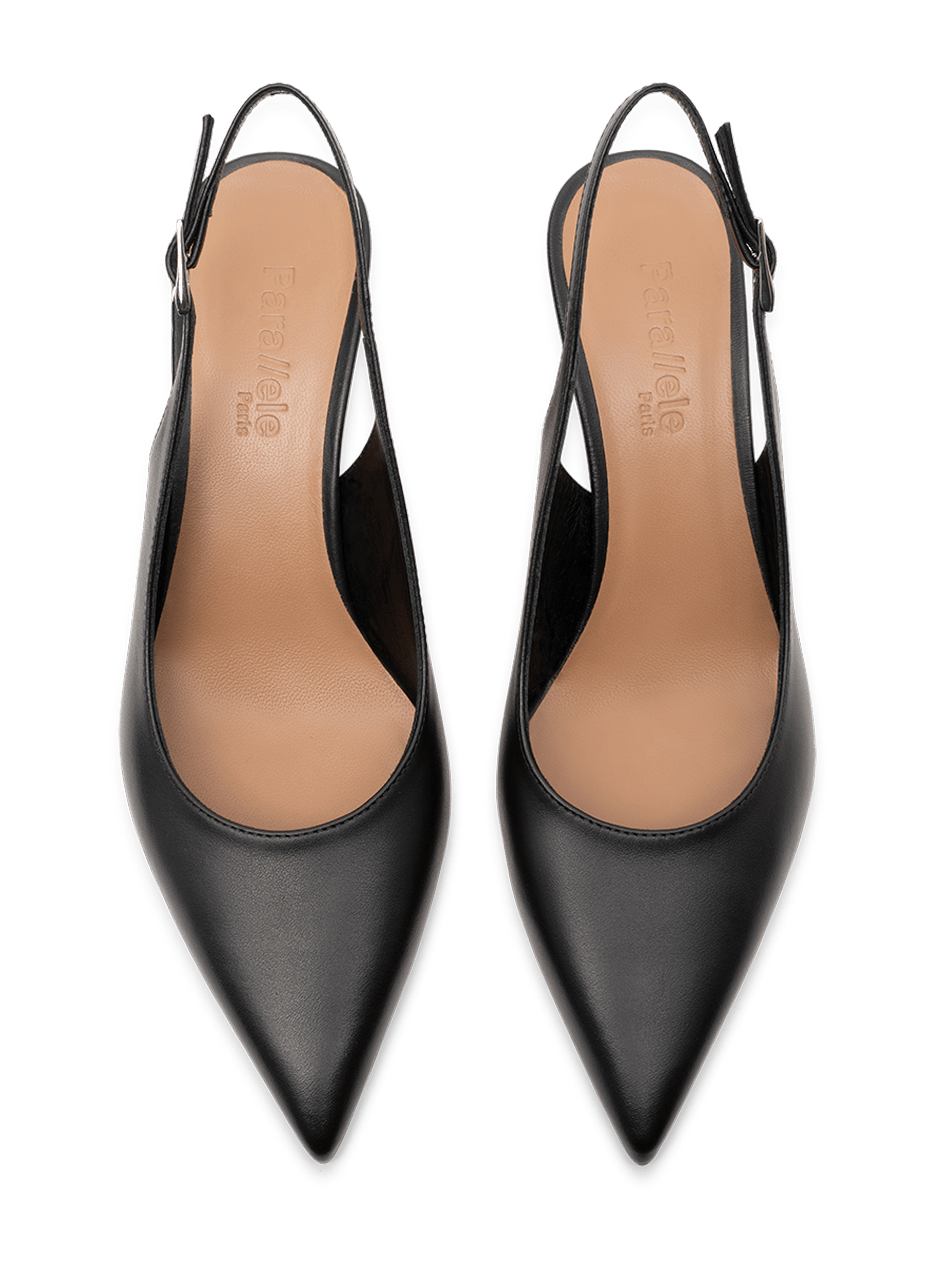 Slingback en cuir nappa noir PARALLELE PARIS Noir