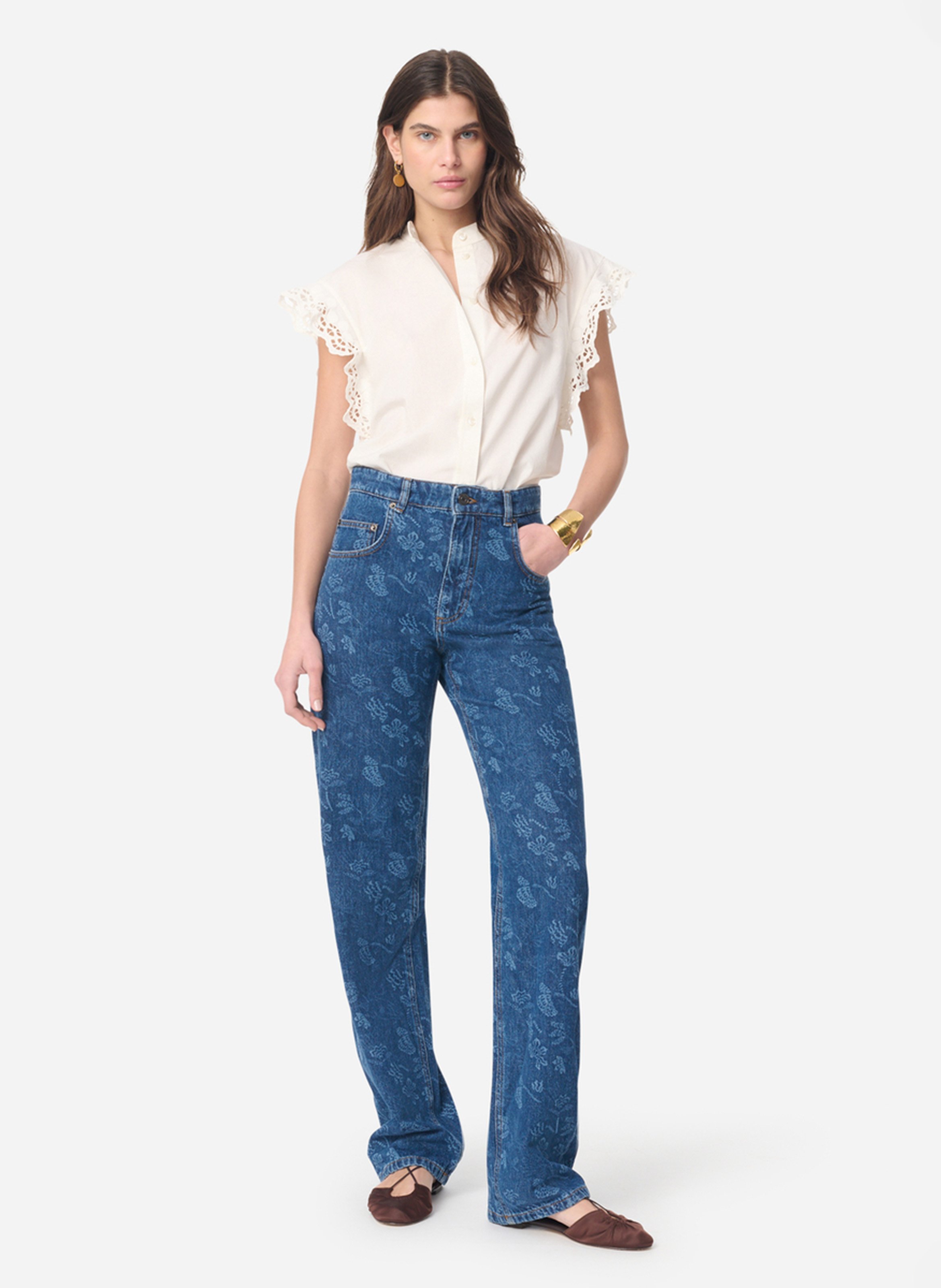 Straight Cut Jeans mit Print VANESSA BRUNO Mehrfarbig