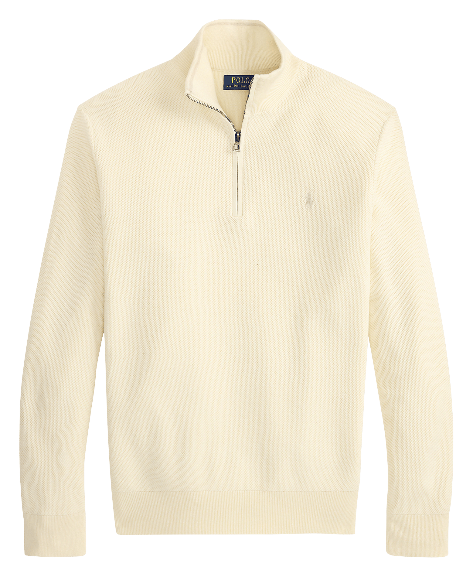 Pull droit col montant en coton POLO RALPH LAUREN Beige