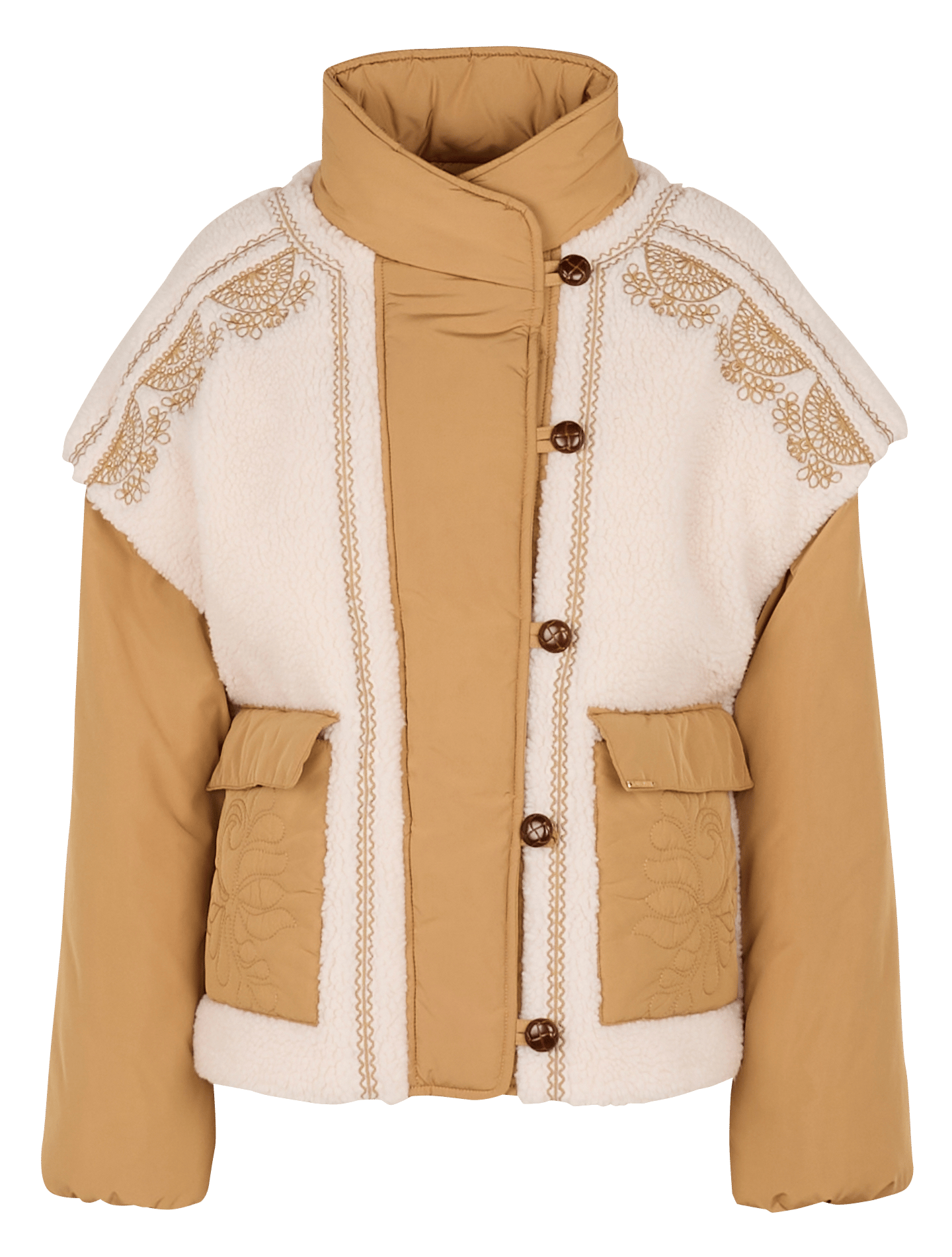 High collar coat LOUISE MISHA Beige