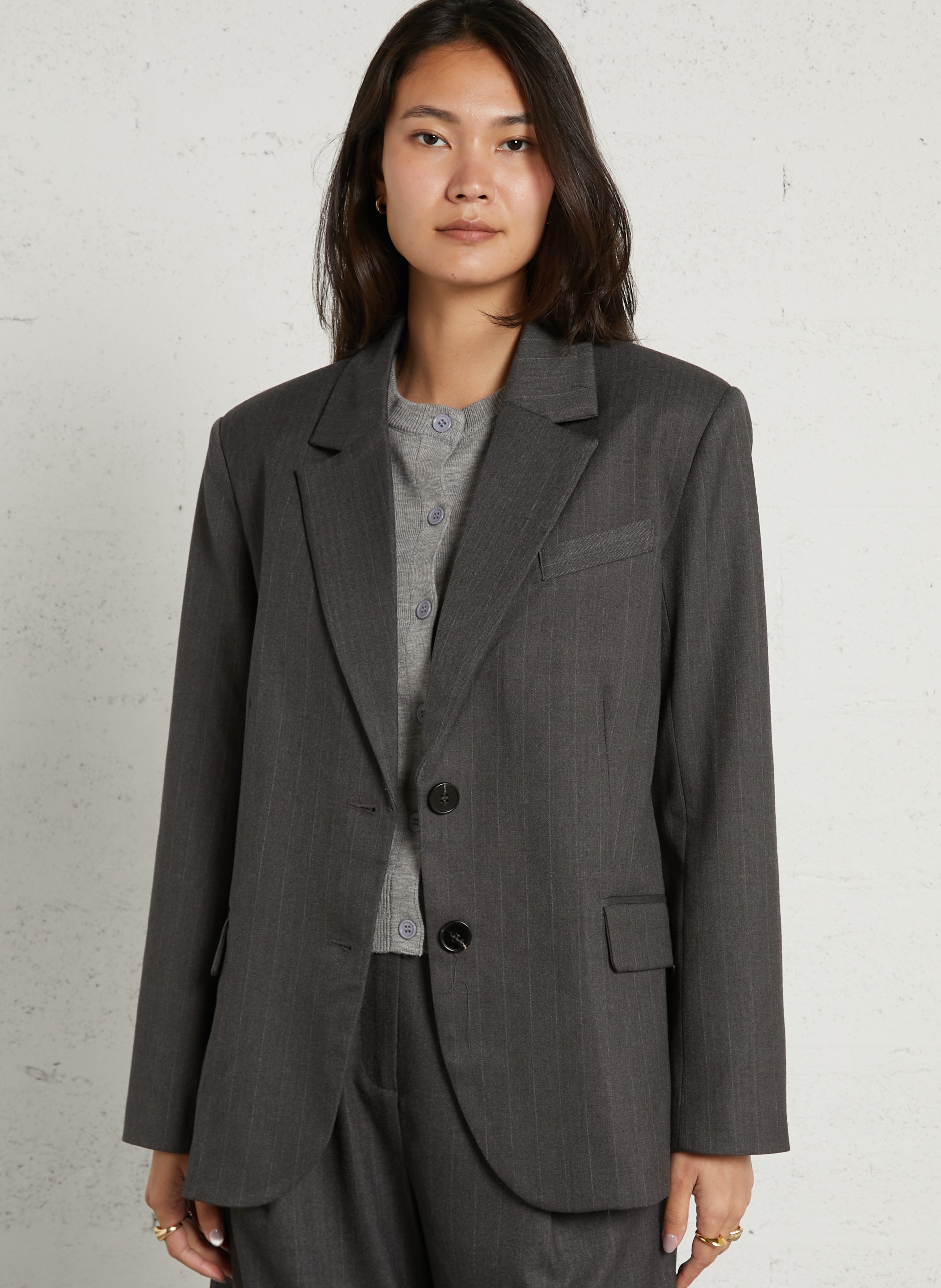 Veste col tailleur | Noir SUNCOO Femme