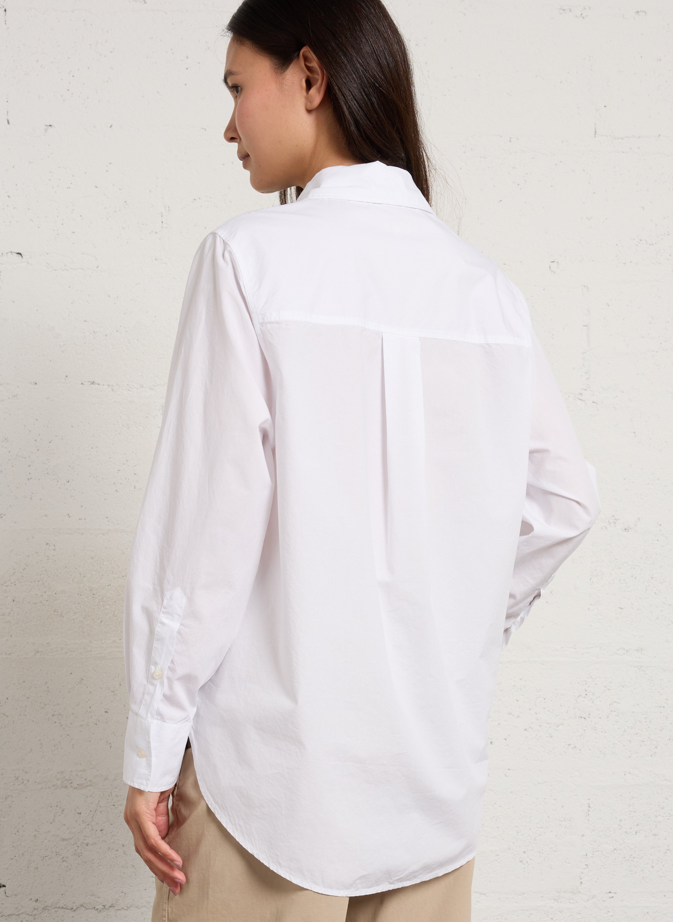Cotton T-shirt with polo collar BENSIMON White