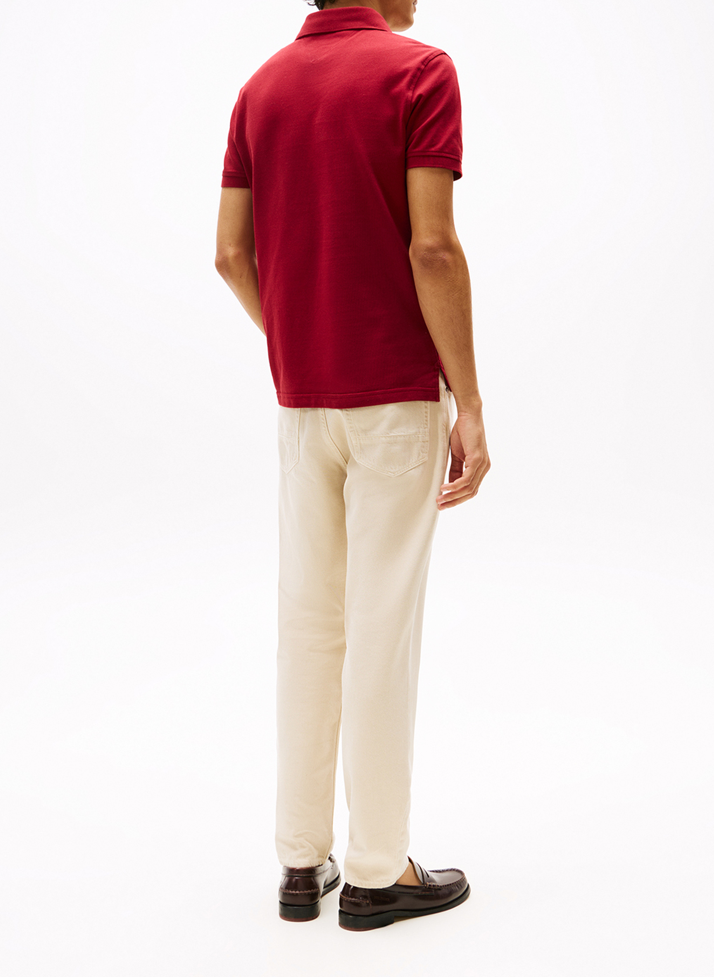 Slimfit-Poloshirt aus Bio-Baumwolle TOMMY HILFIGER Rot