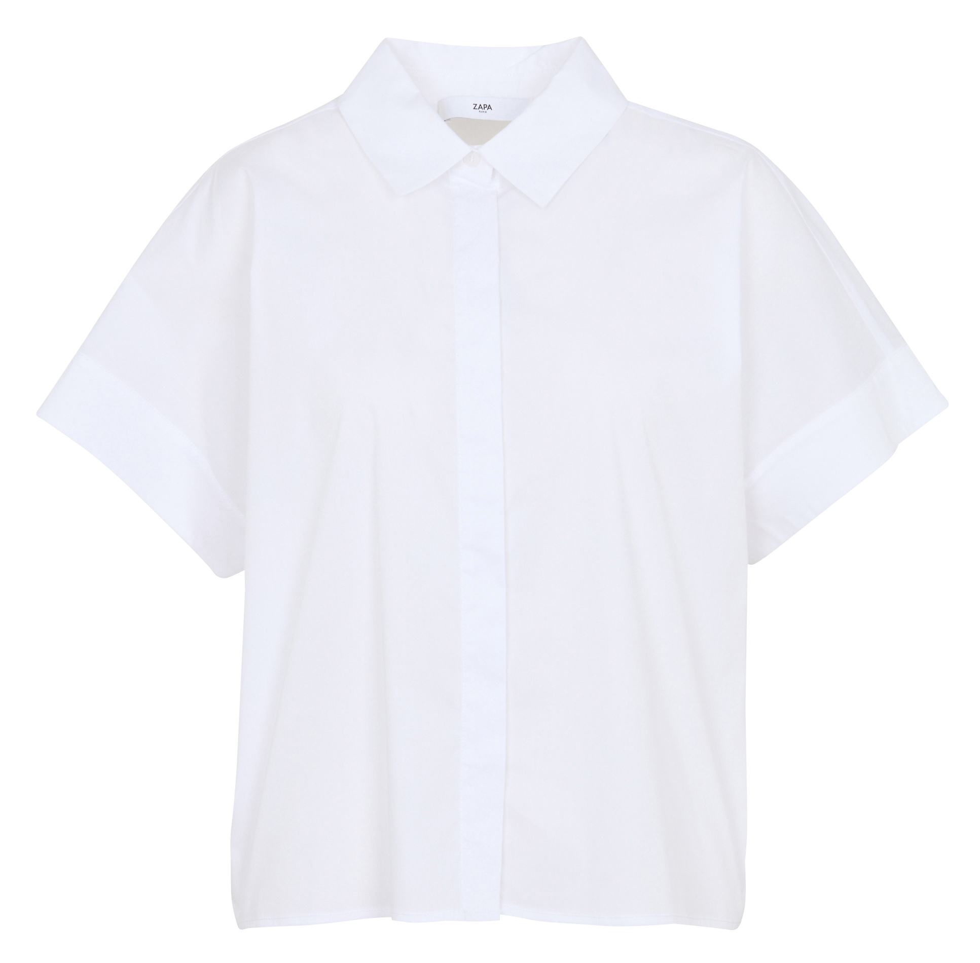 CHemise col classique en coton mélangé ZAPA Blanc