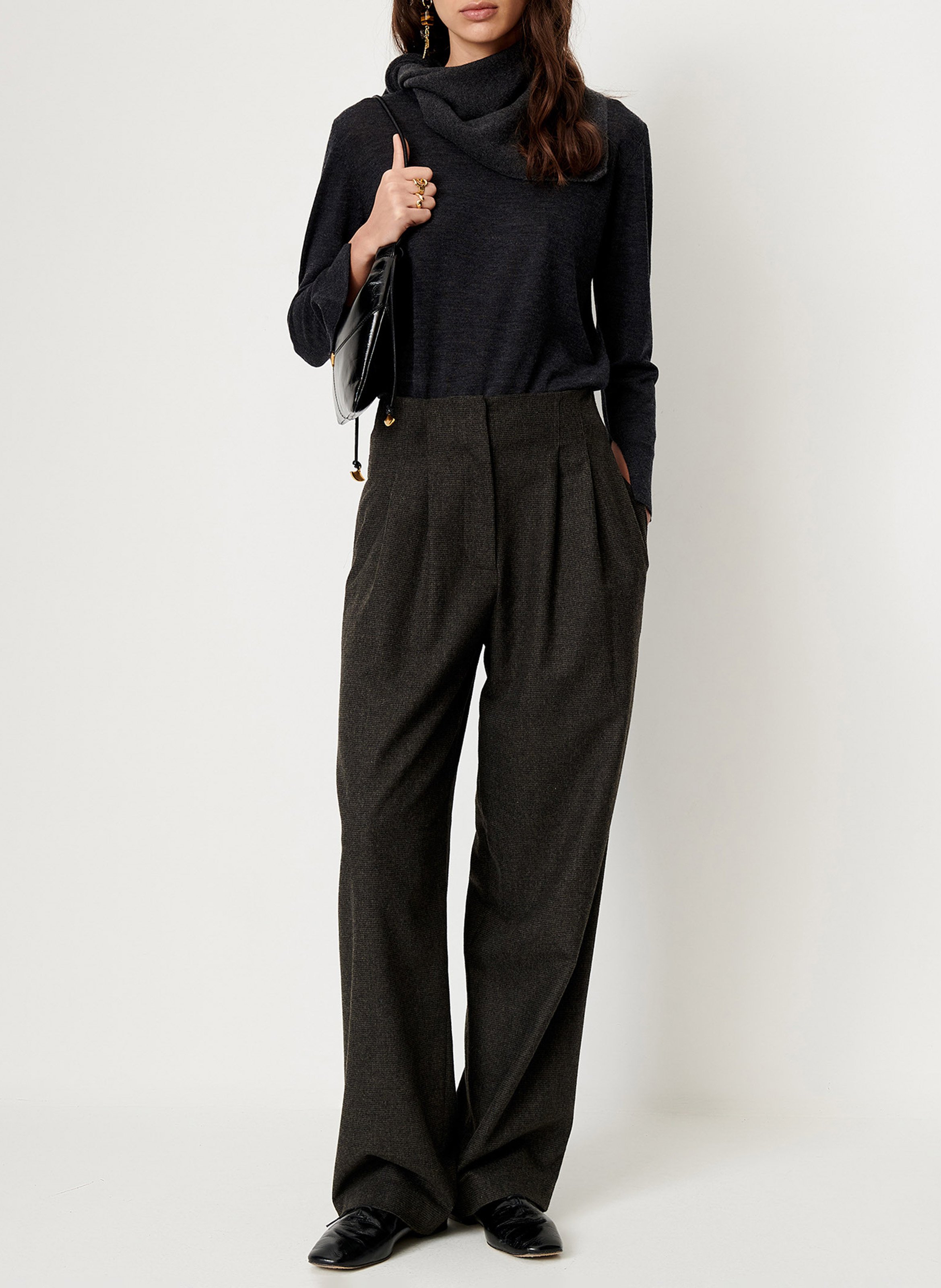 Abidjan wool round-neck sweater SESSUN Grey