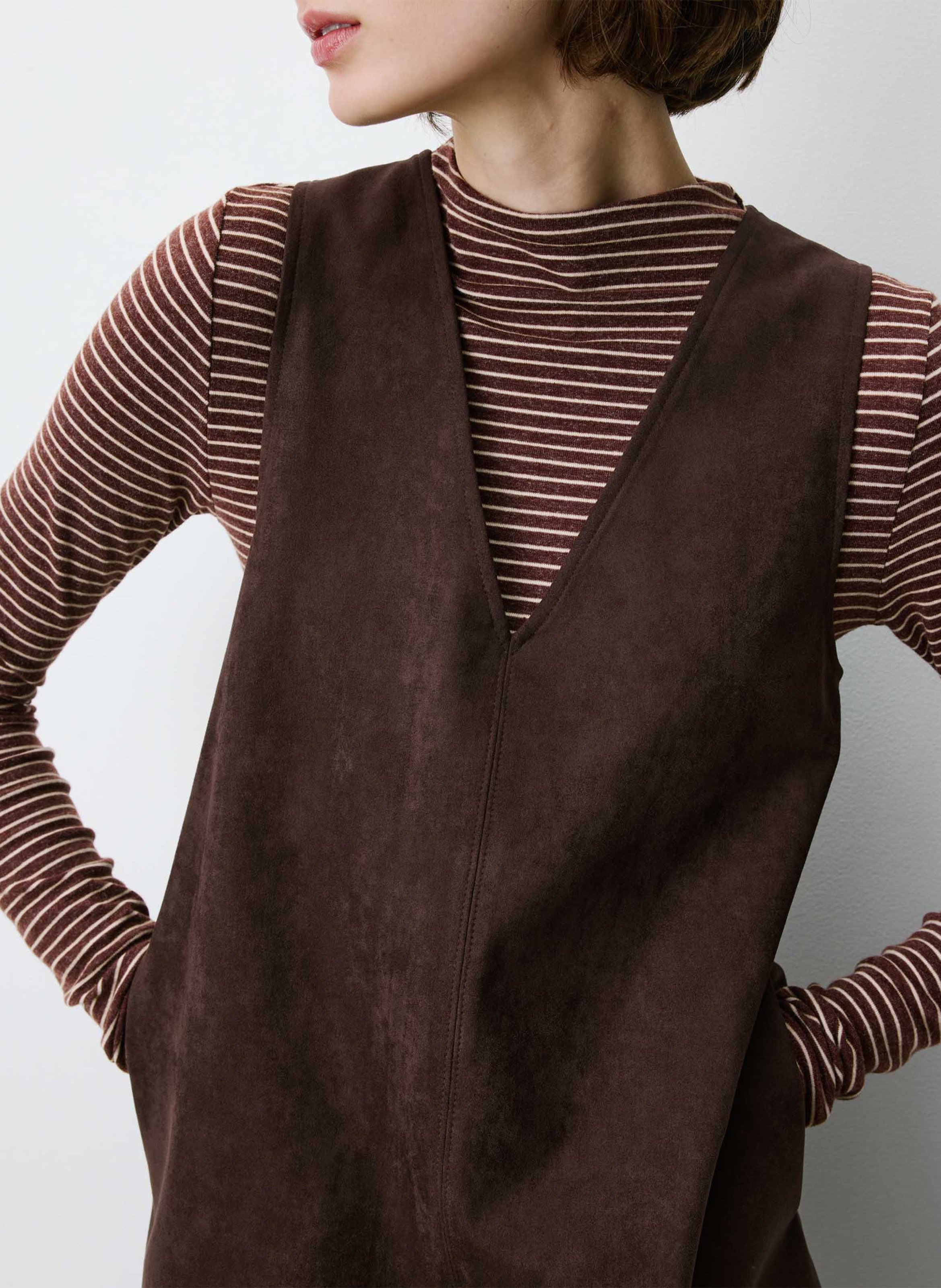 Short loose-fit dress GRACE ET MILA Brown
