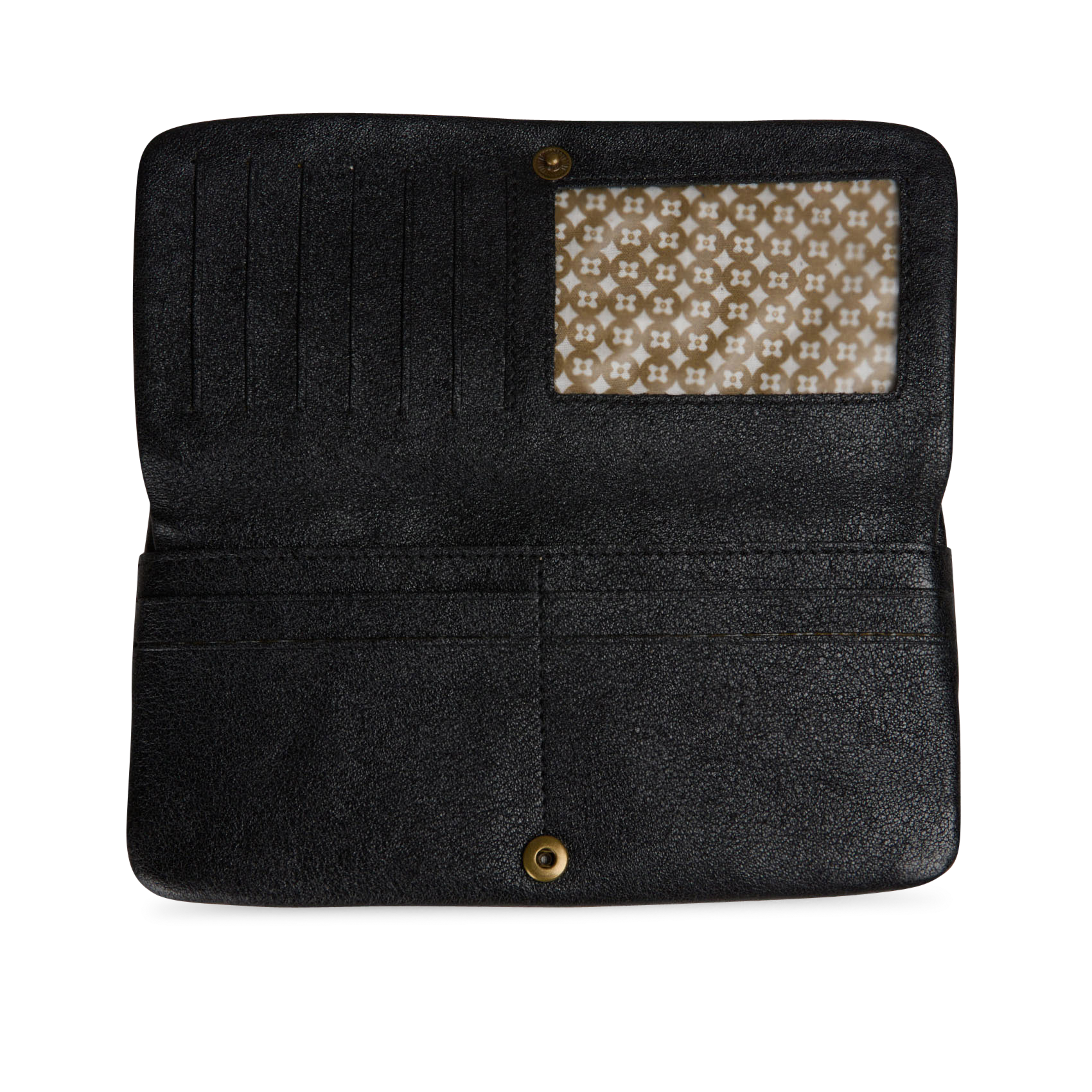 Leder-Brieftasche MILA LOUISE Schwarz