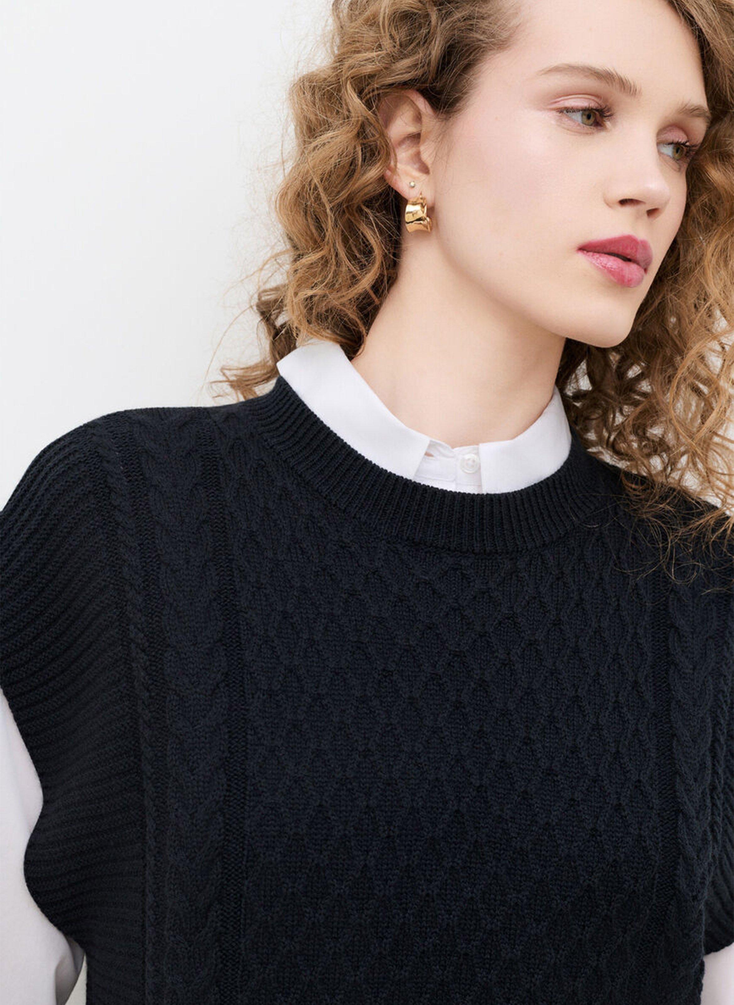 Pull col rond | Noir CAROLL Femme