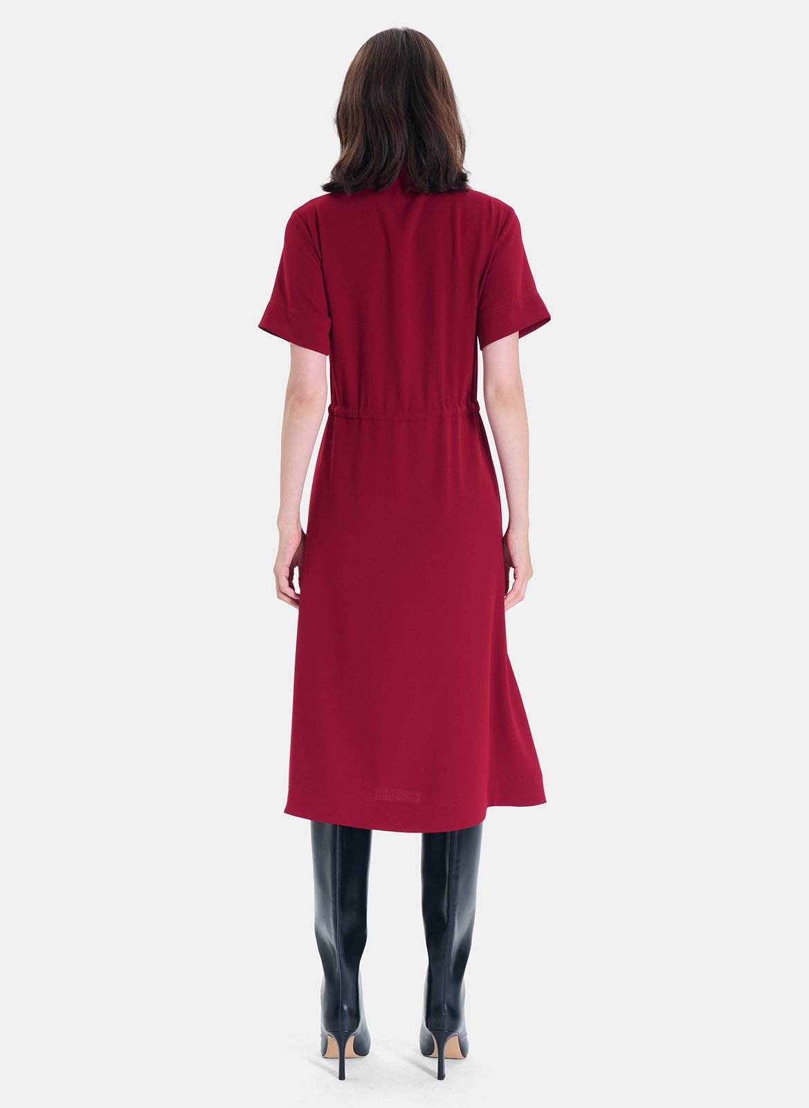High-neck midi dress ZAPA Red