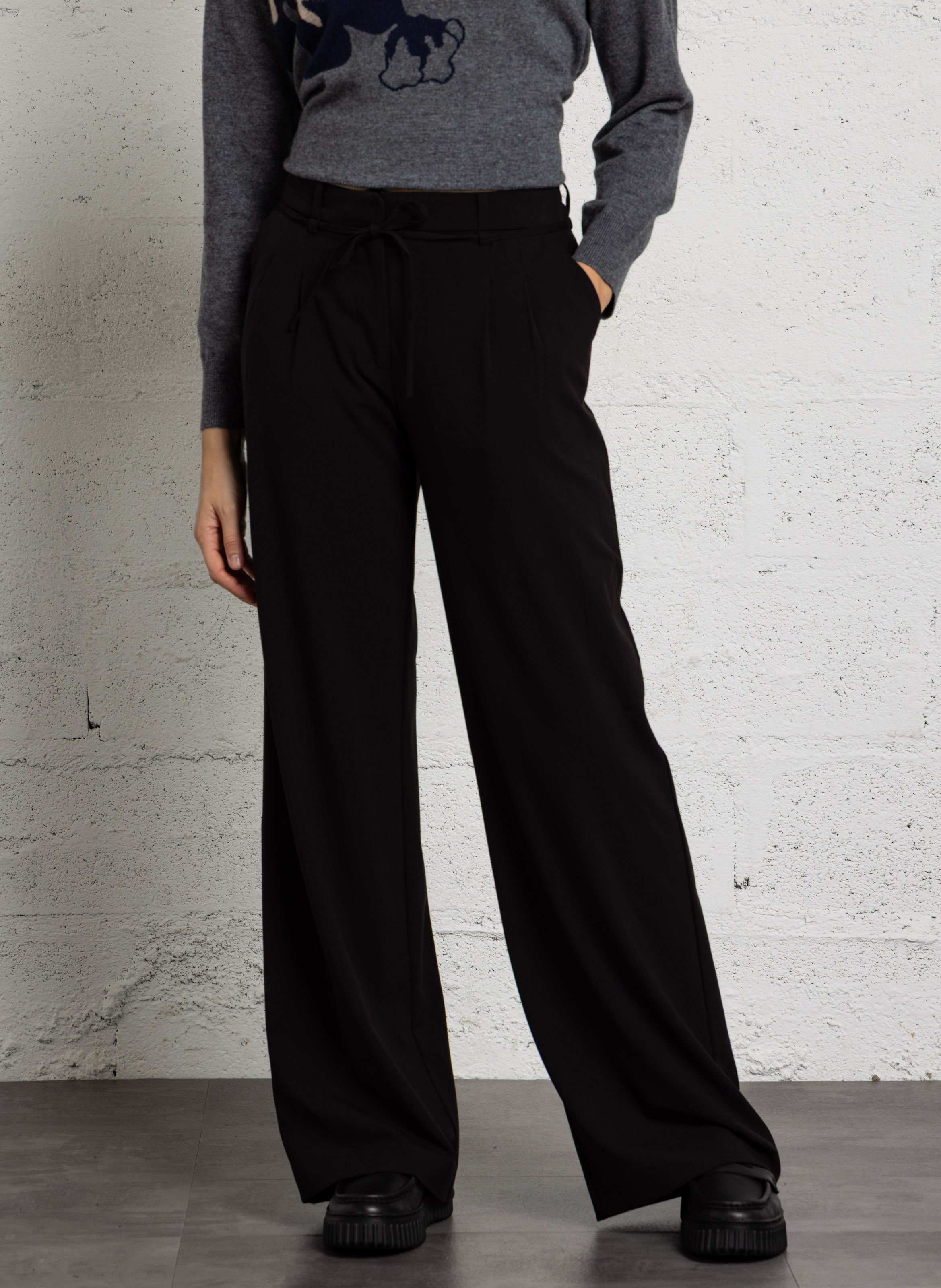 Pantalon large à liens NICE THINGS Noir