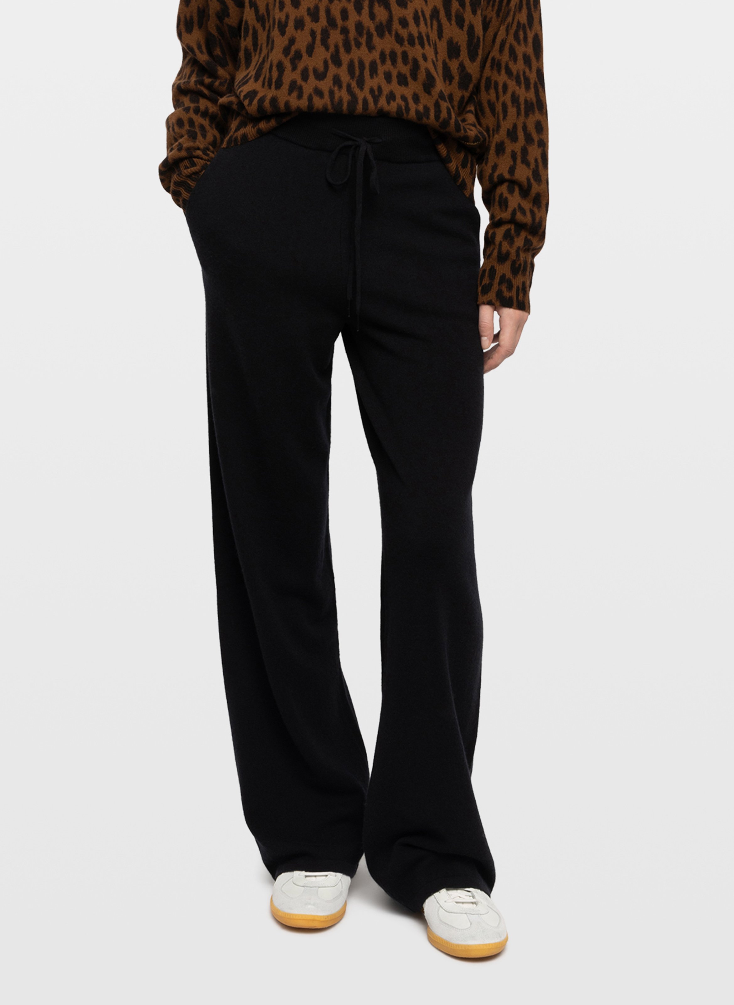 Pantalon droit en laine mélangée ZADIG&VOLTAIRE Noir