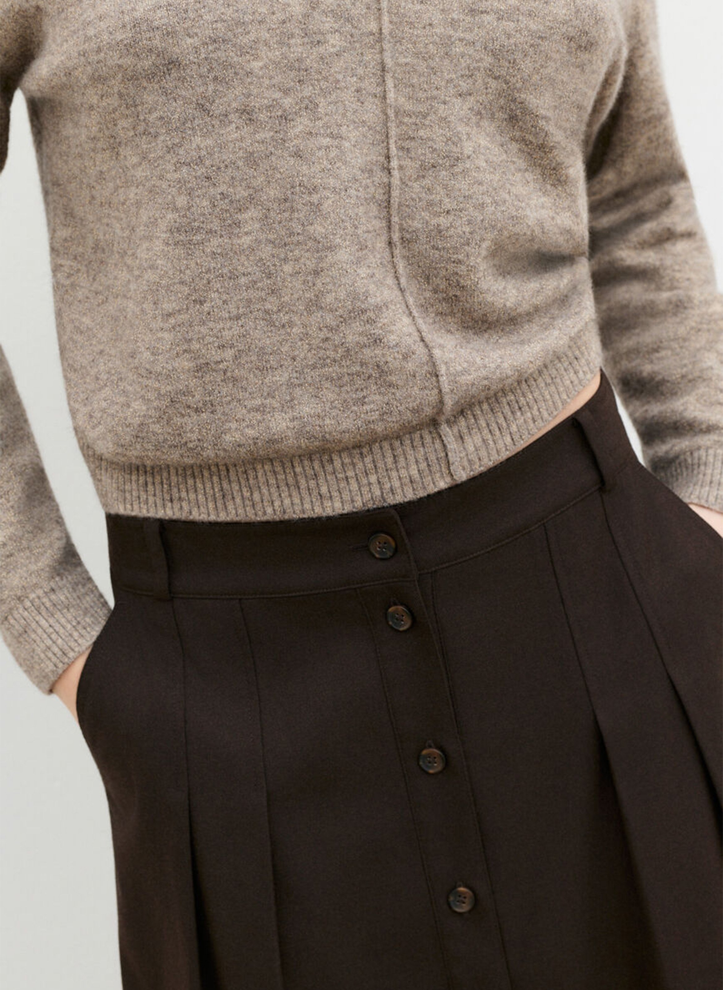 Jupe longue évasée | Marron CAROLL Femme
