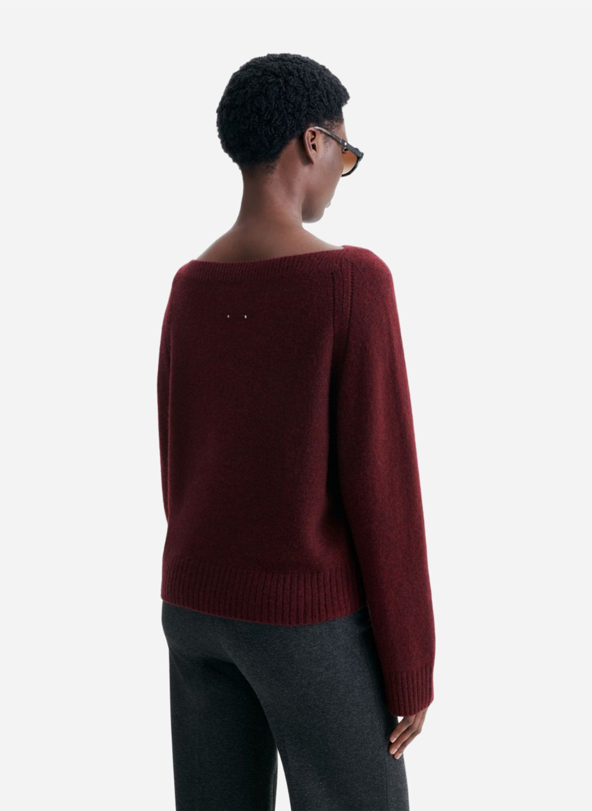 Pull ample col bateau en cachemire | Rouge VANESSA BRUNO Femme