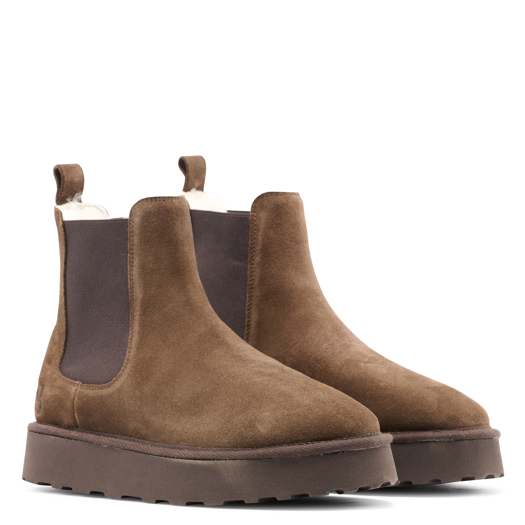 Flat suede leather ankle boots MELLOW YELLOW Brown