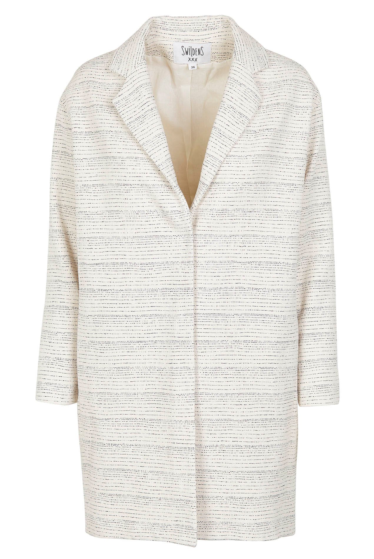 Qoeil striped cotton coat SWILDENS Blue