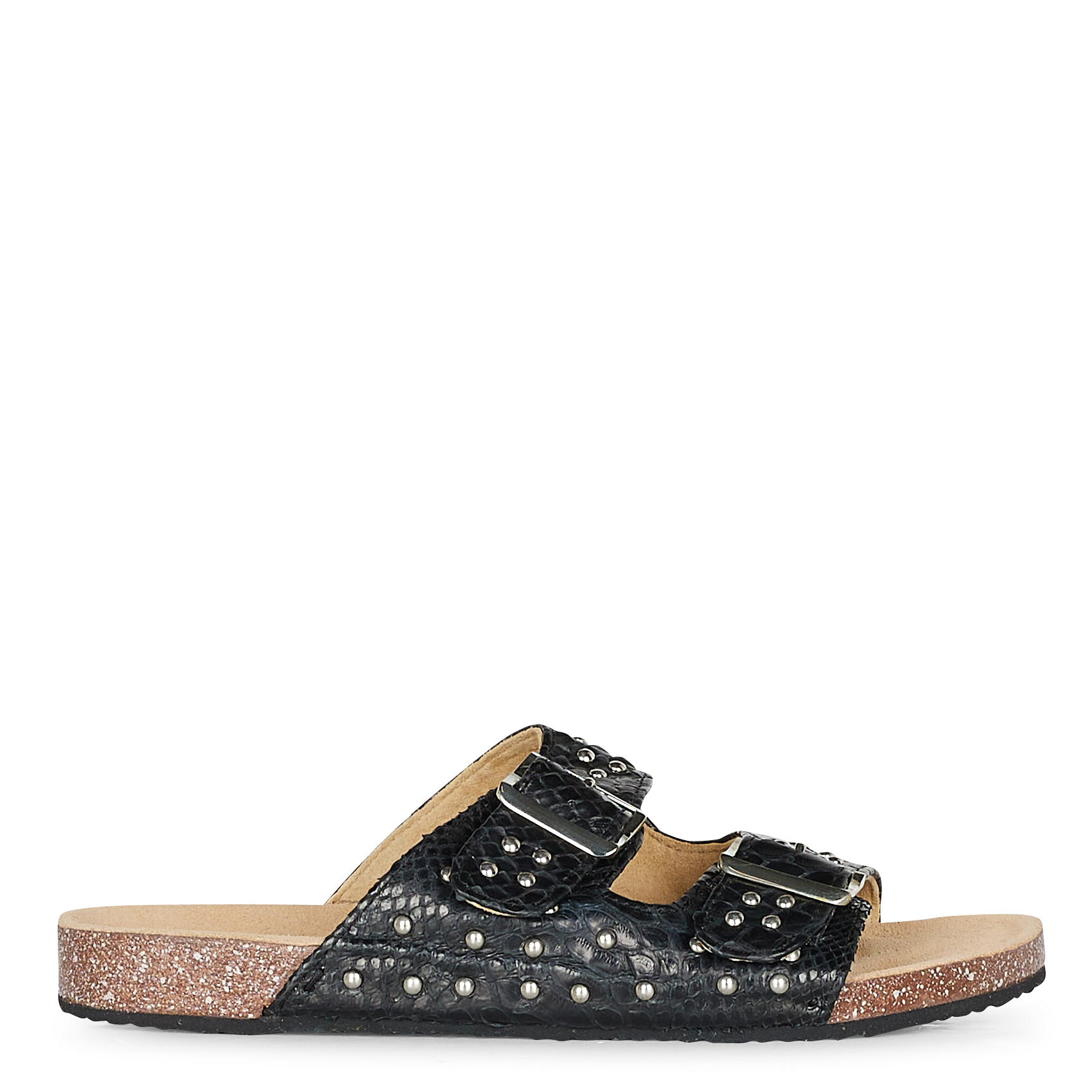 Sandalias planas de piel de serpiente CLARIS VIROT