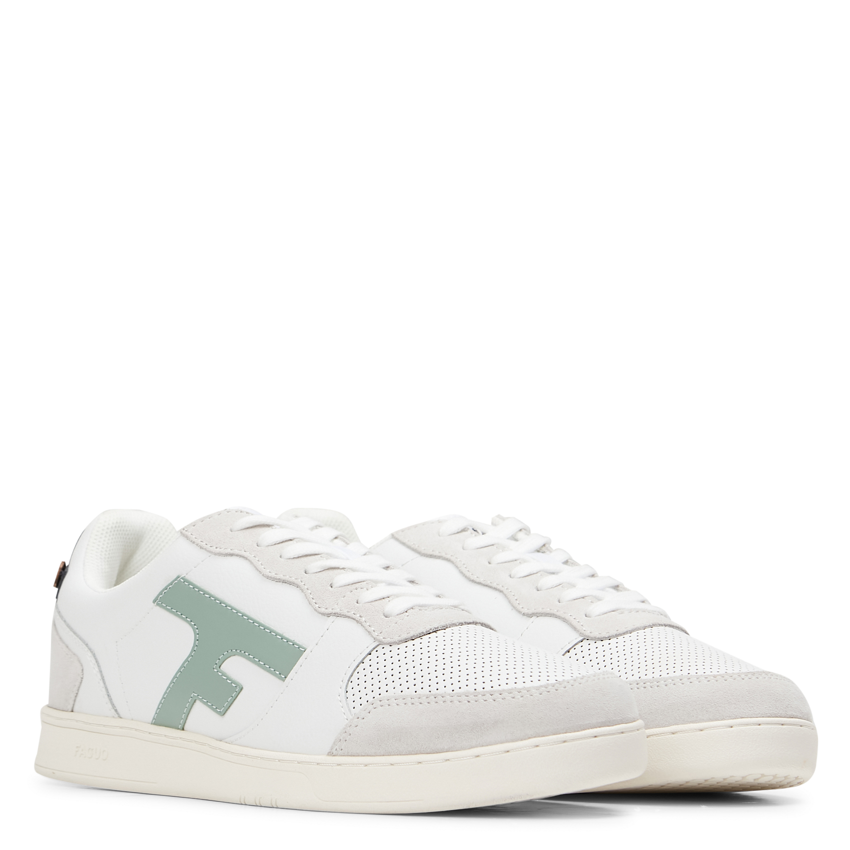 Niedrige Ledersneaker FAGUO Weiss