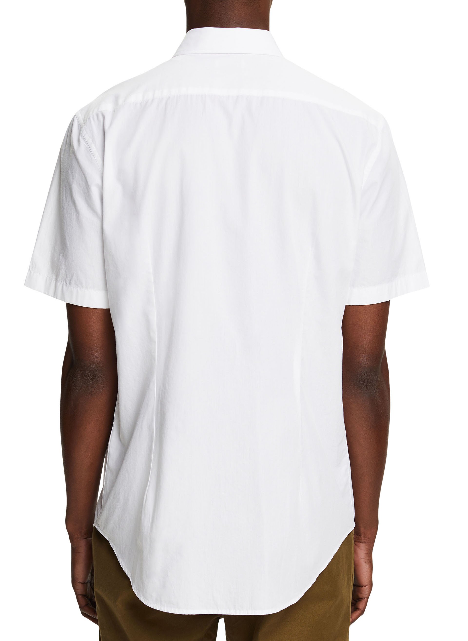 Regular-fit cotton shirt with classic collar ESPRIT White
