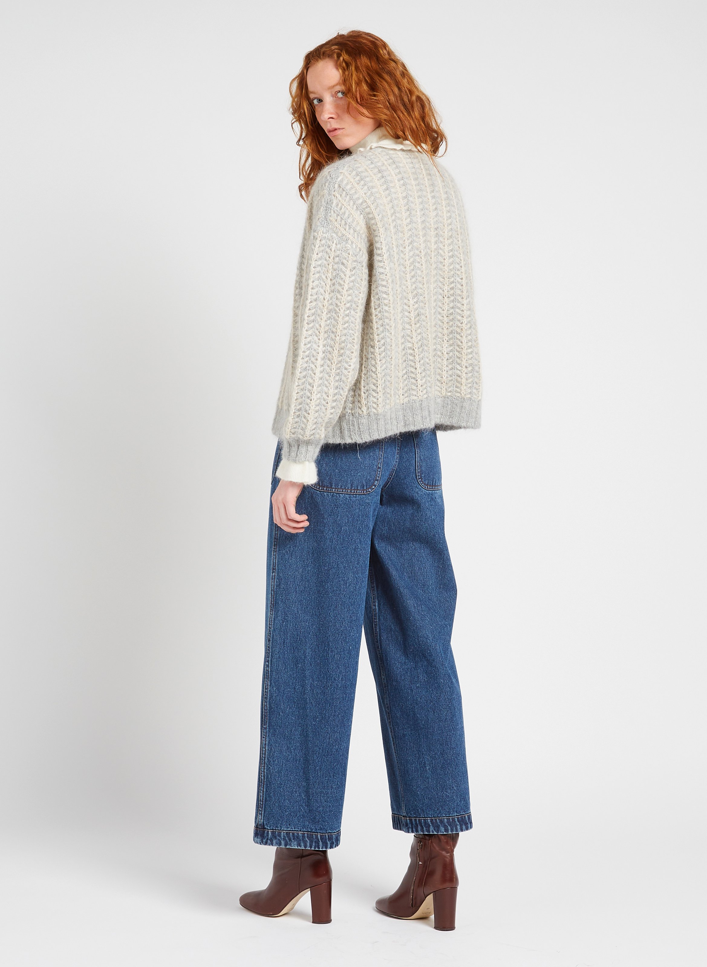 Wool-blend cardigan LOUISE MISHA Grey