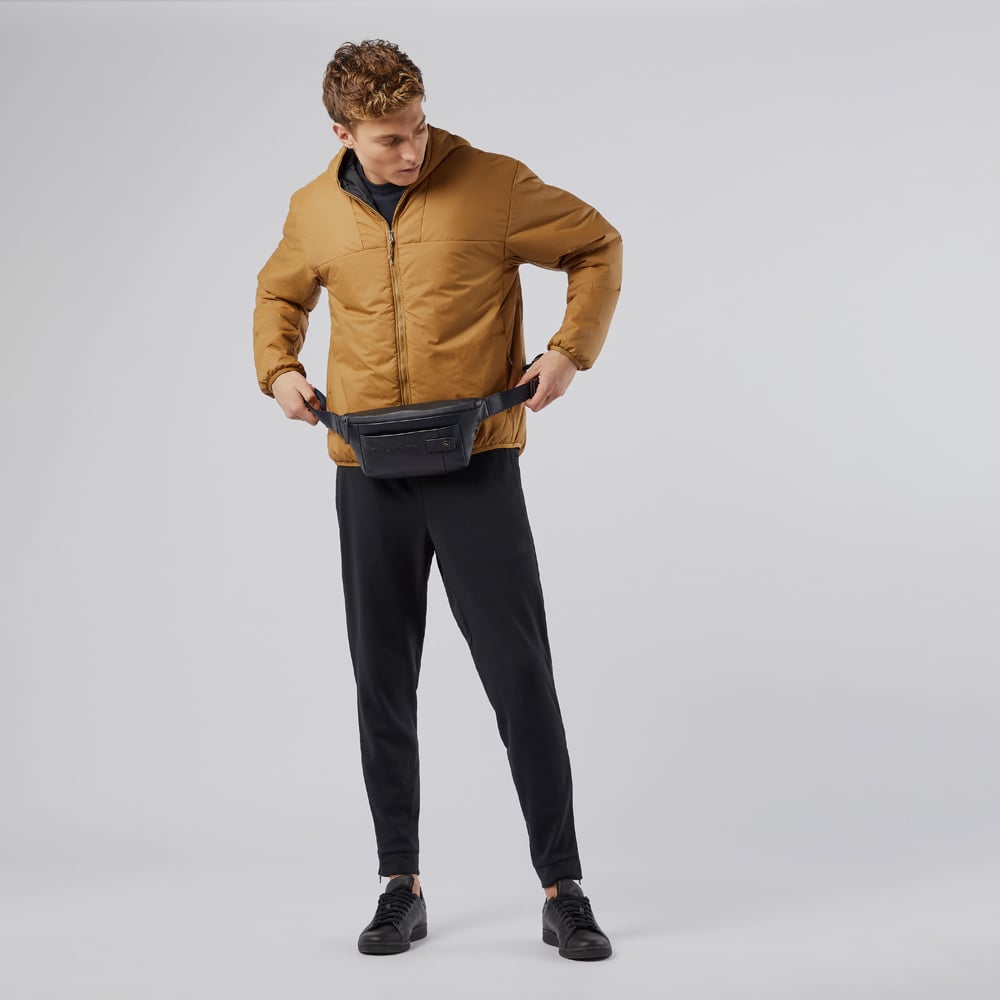 Leather waist bag PIQUADRO Black