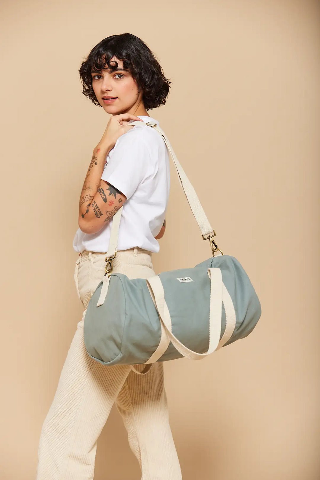 Cotton weekend bag HINDBAG Green