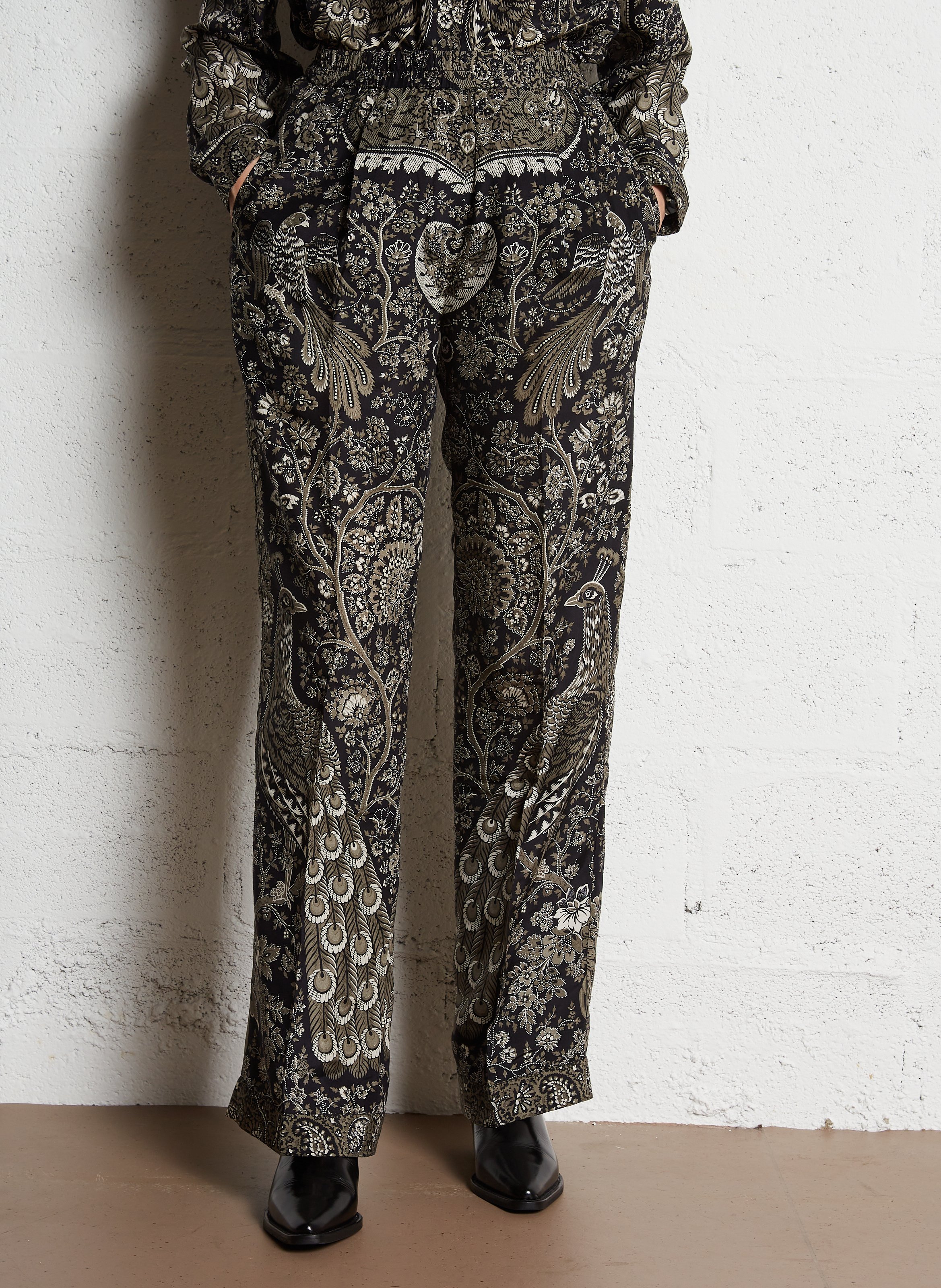 Weite Seidenhose mit Print LAURENCE BRAS