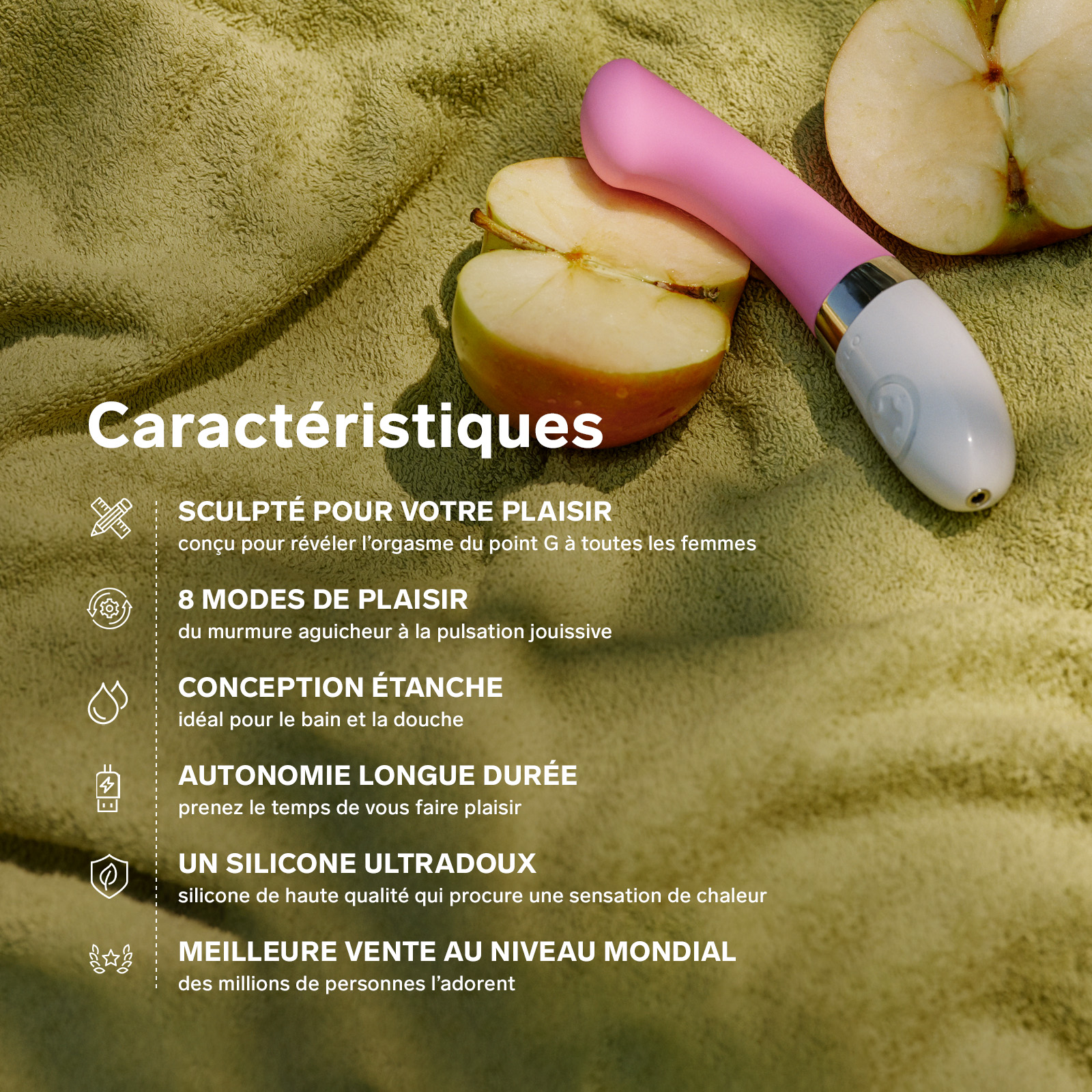 Vibromasseur femme point g Gris