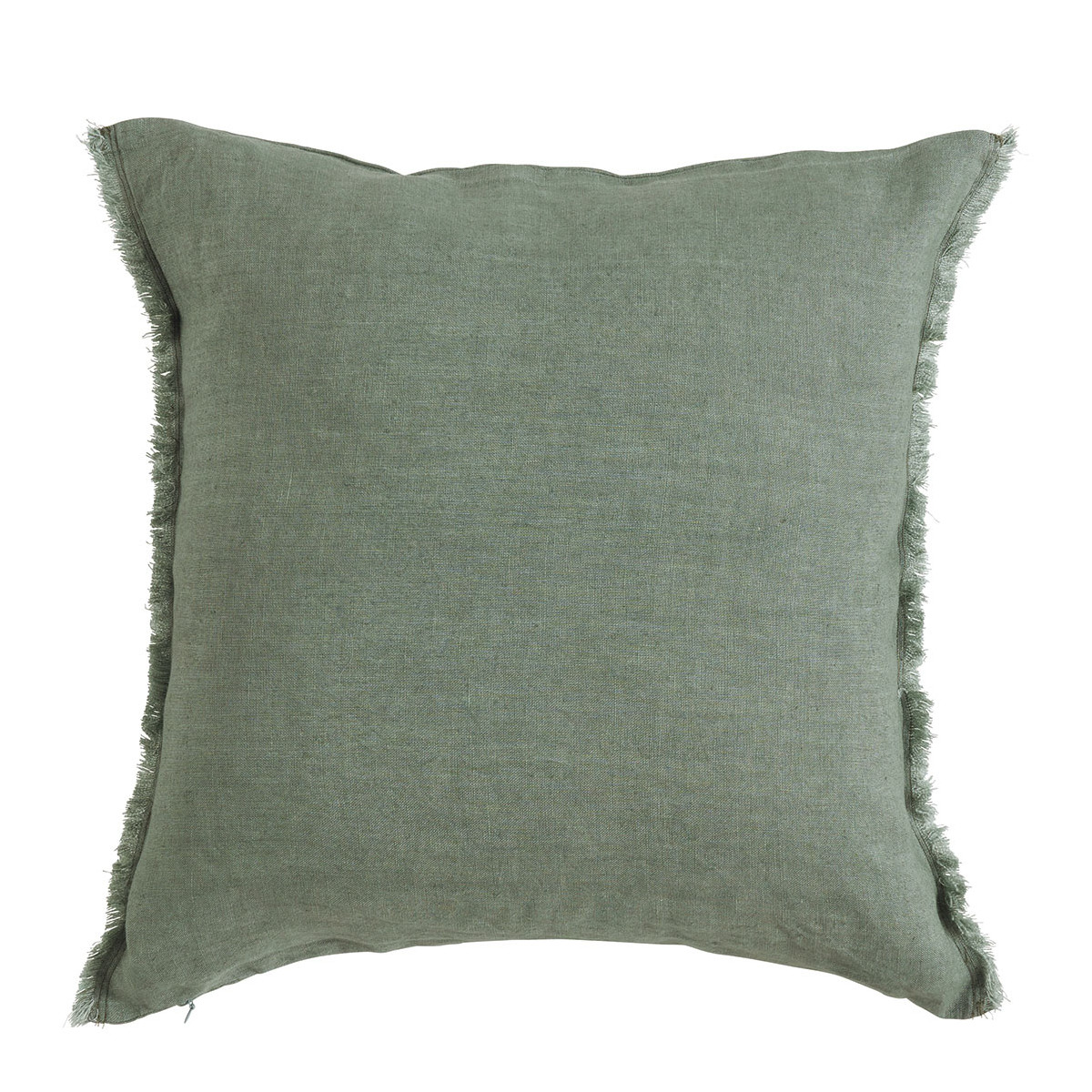 Chloé washed linen cushion cover - Celadon - 50 x 50 cm BLANC D'IVOIRE Green