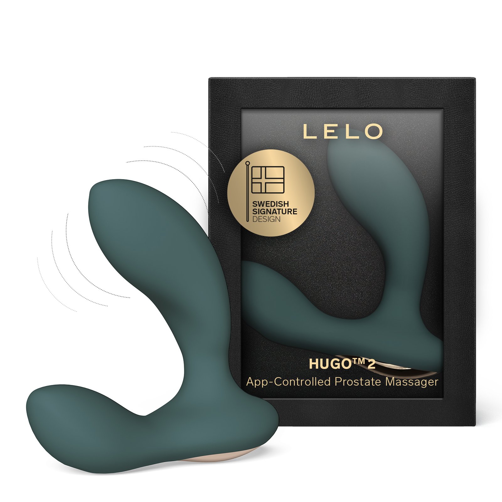 Men's masturbator with app via bluetooth, Lelo Hugo 2 LELO Green