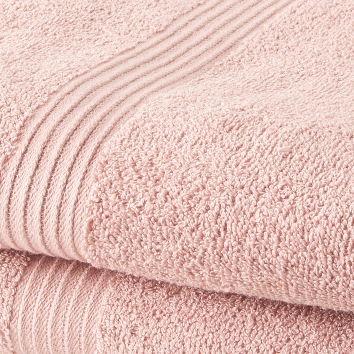 Set of 2 cotton bath towels TODAY LINGE DE MAISON Pink
