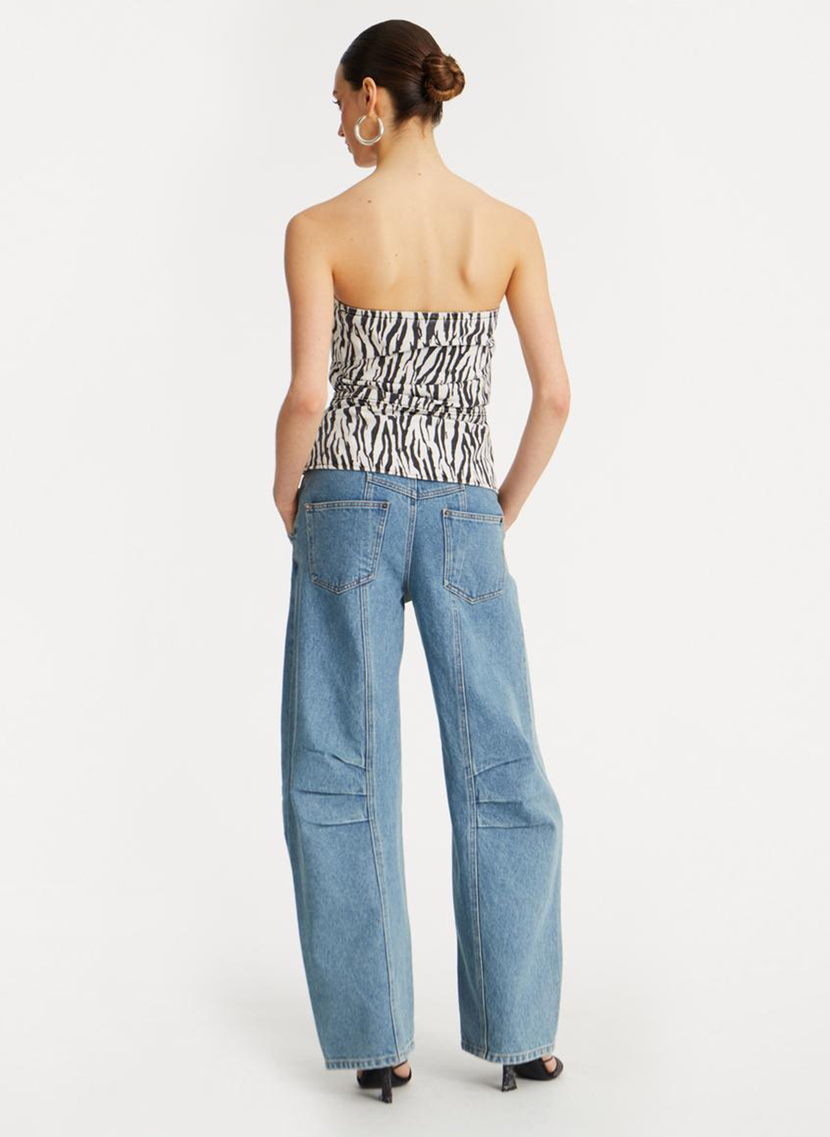 Jean cargo en coton bio ROTATE Bleu