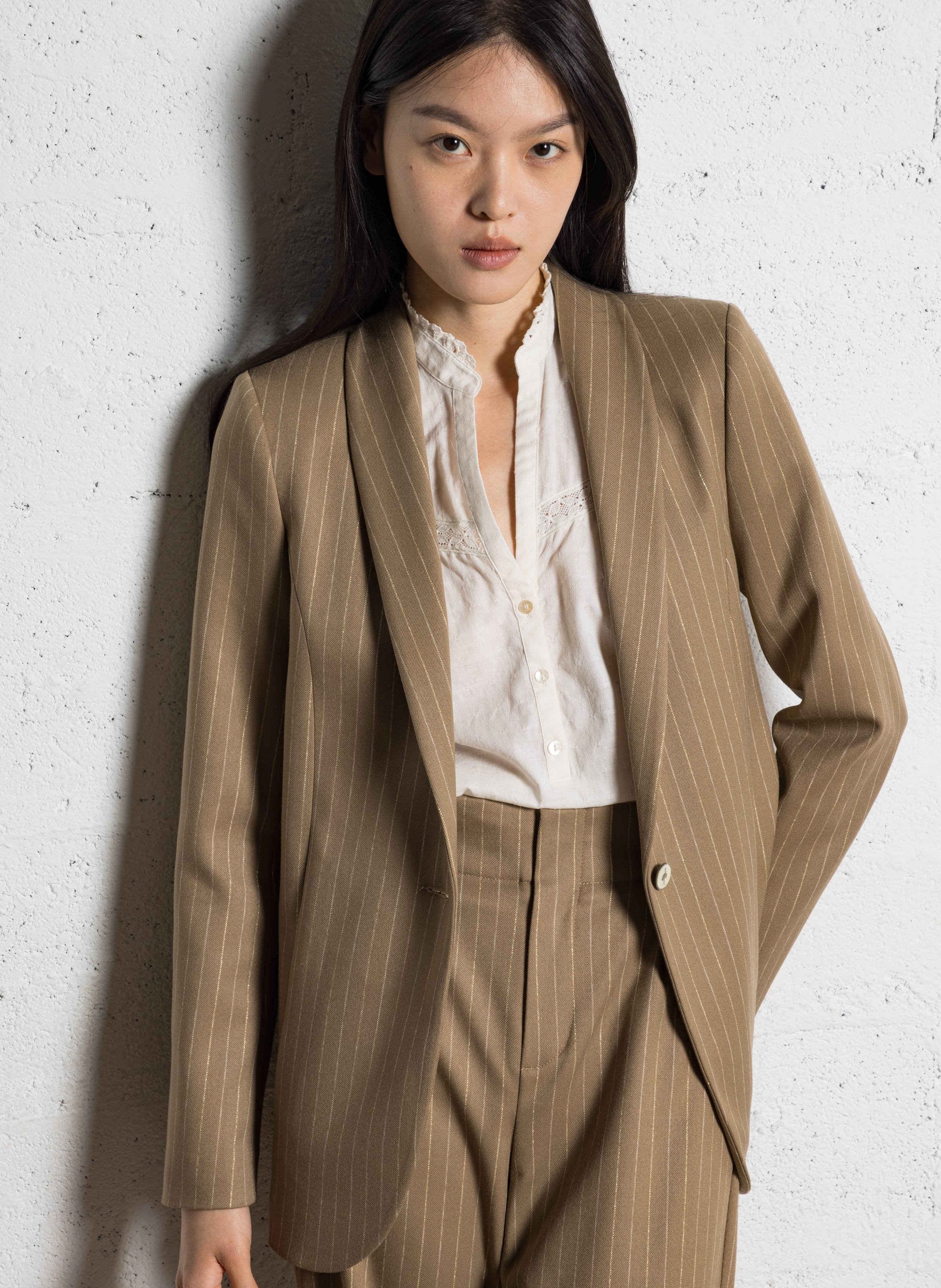 Veste de tailleur ajustée  ONE STEP Marron