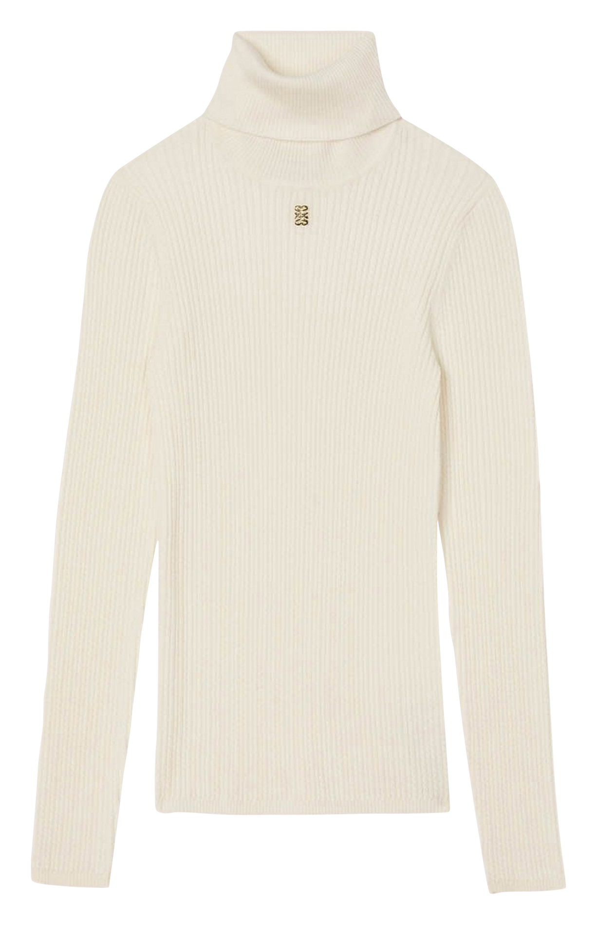 Pull col roulé  SANDRO Blanc