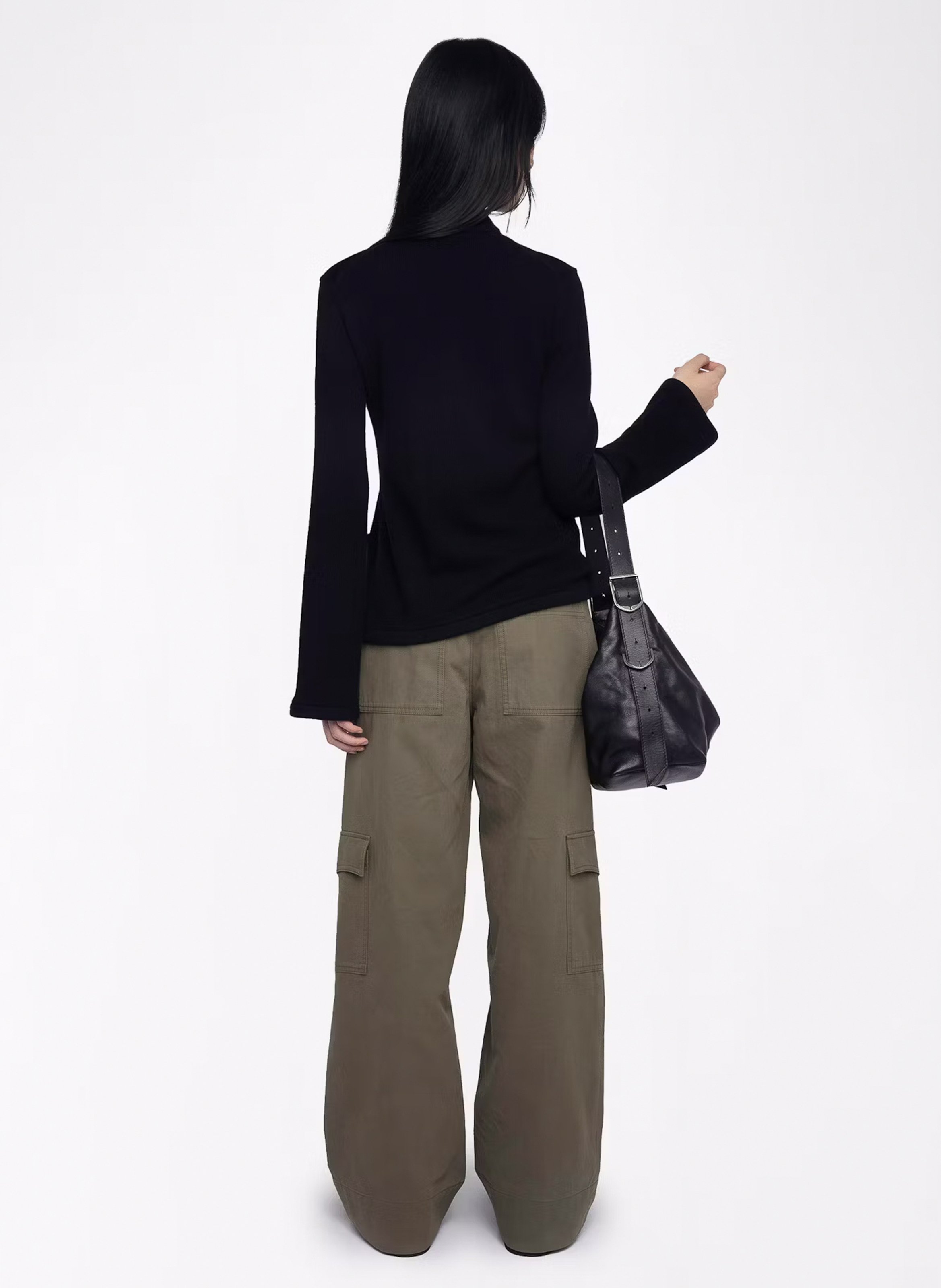 Pull droit en laine mélangée ZADIG&VOLTAIRE Noir