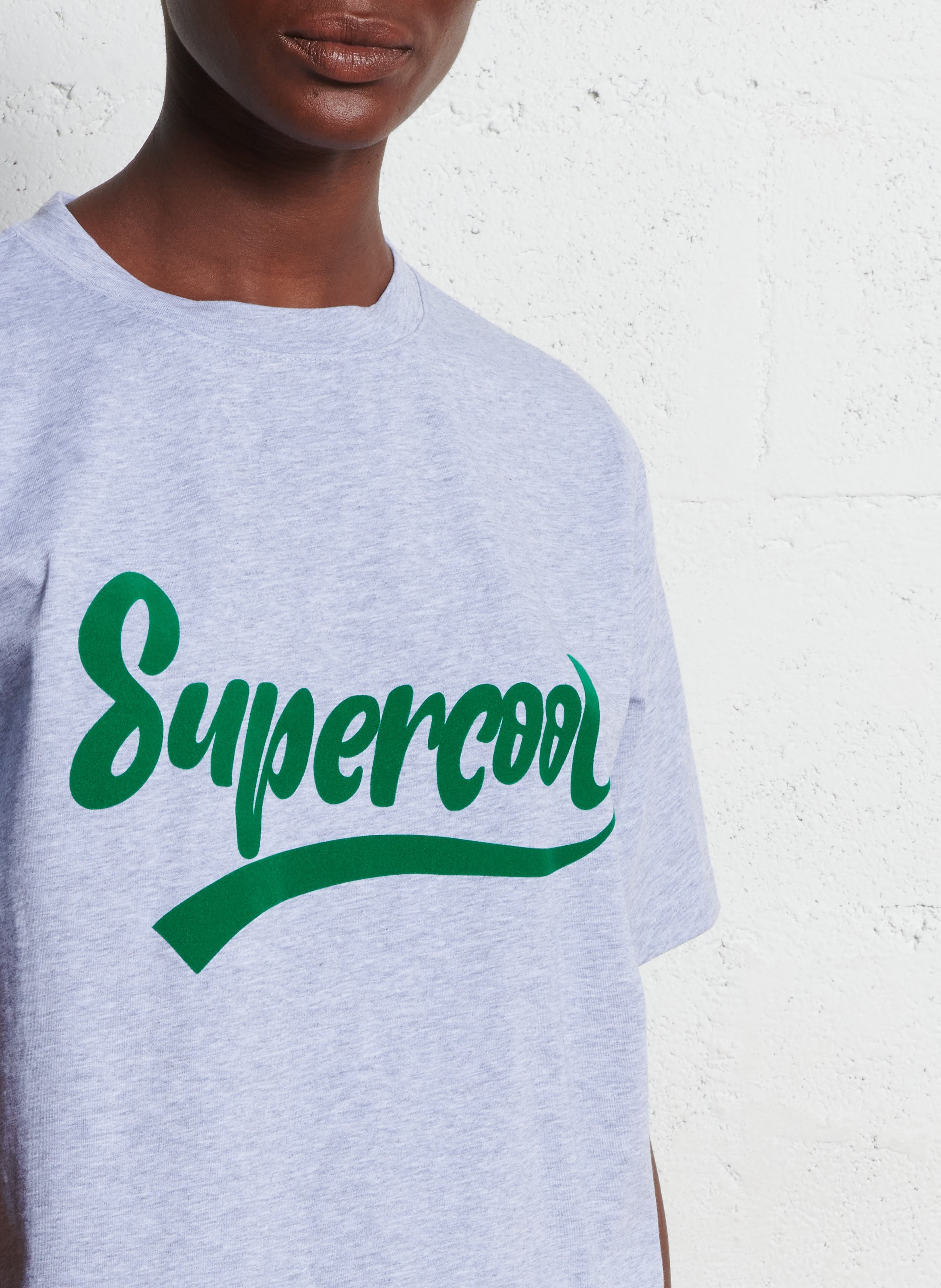 Effen T-shirt BERENICE Grijs