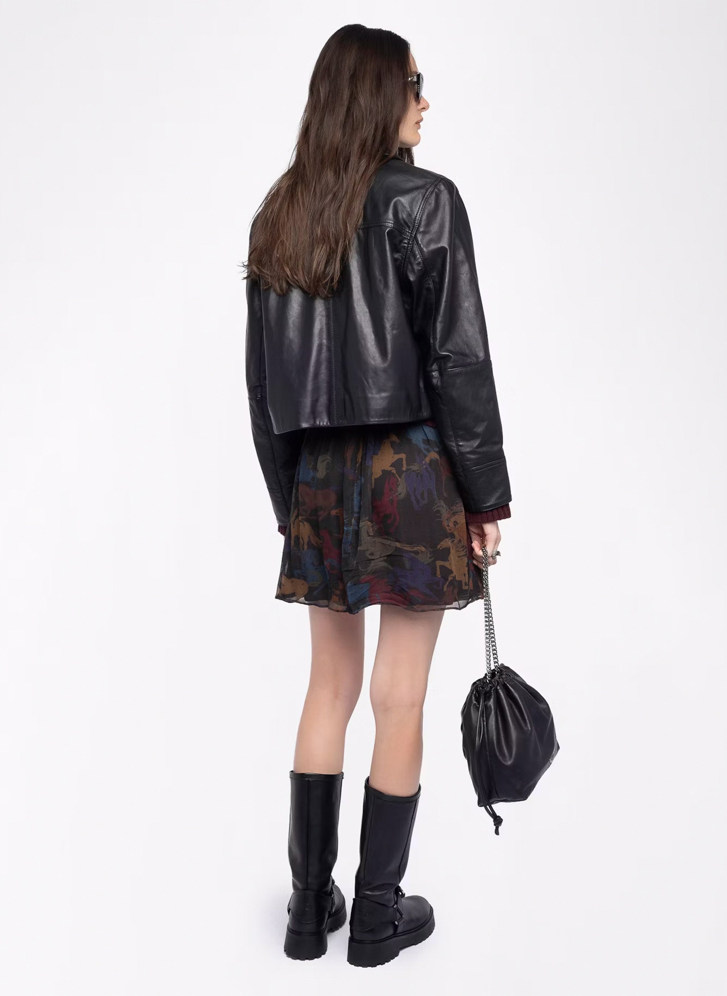 Jupe courte imprimée ZADIG&VOLTAIRE Marron