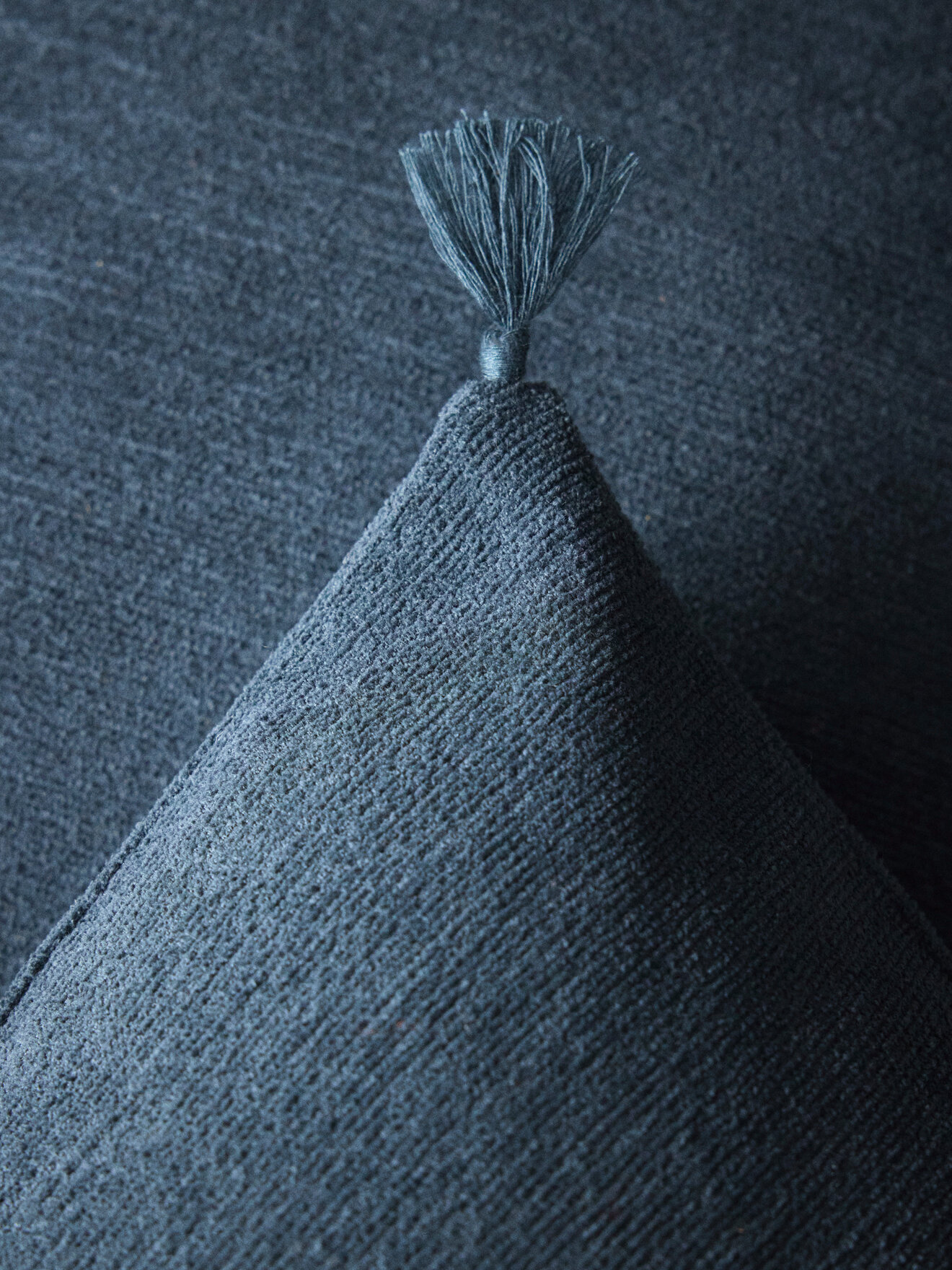 Housse de coussin en coton chenille CYRILLUS Bleu