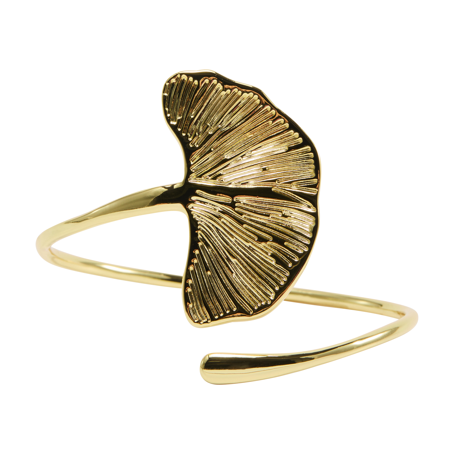 Brass bangle LA FEE MARABOUTEE Yellow