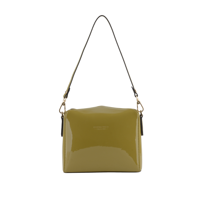 Shoulder bag - synthetic and leather POURCHET Khaki