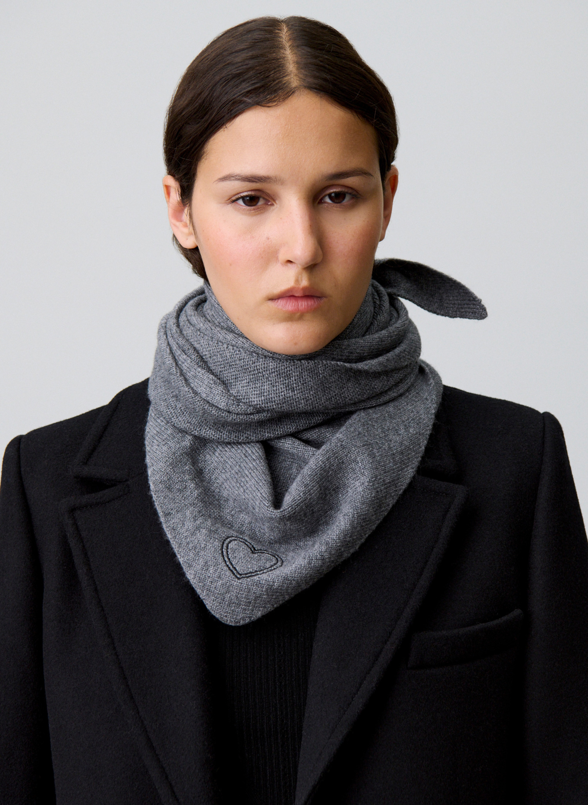 Foulard en cachemire CLAUDIE PIERLOT Gris