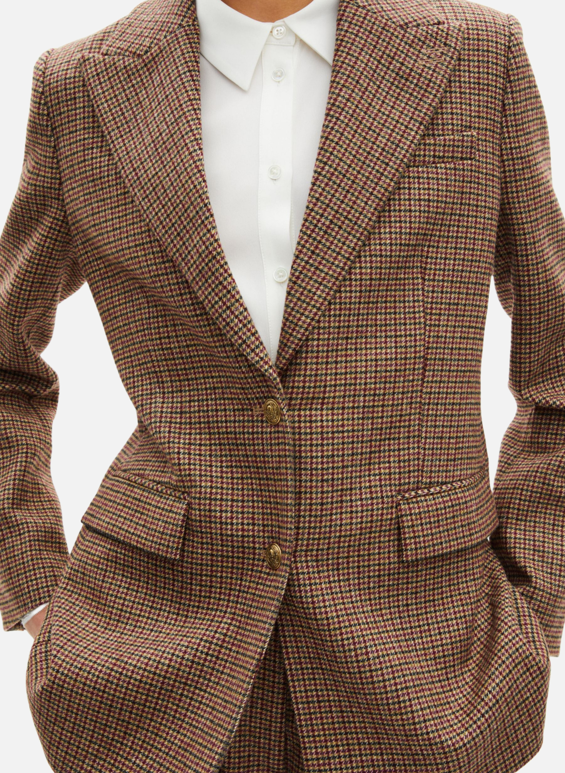 Houndstooth blazer THE KOOPLES Brown