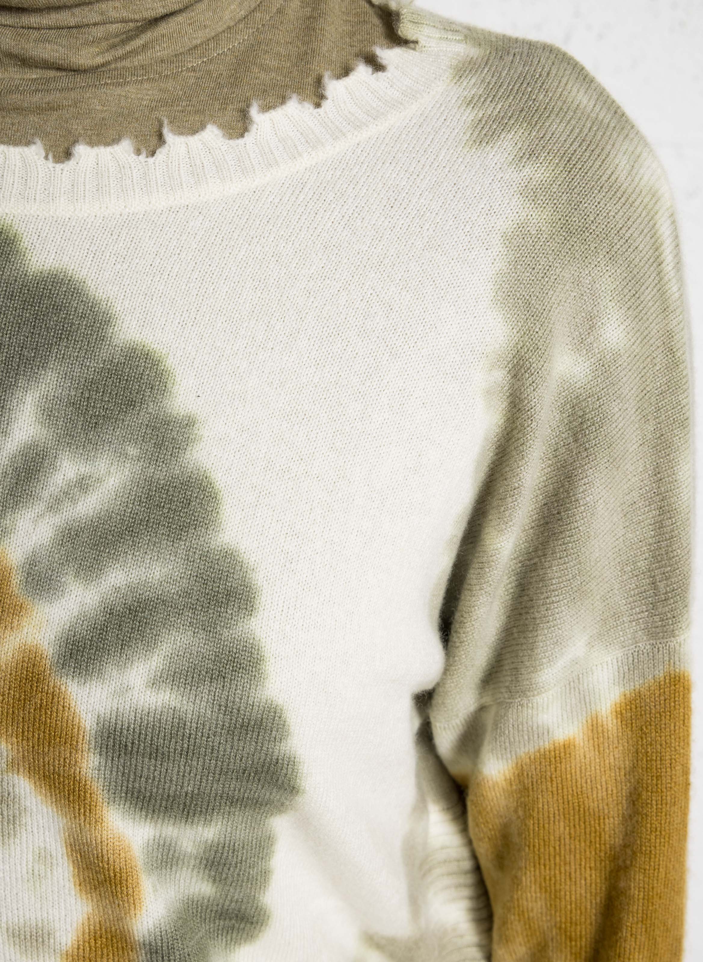 Pull tie-and-dye en cachemire KUJTEN Jaune