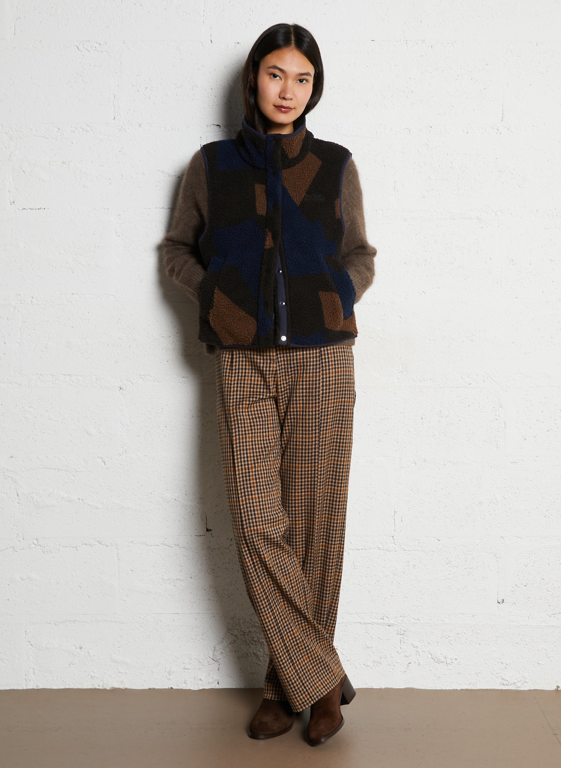 Veste col montant polaire THE TINY BIG SISTER Multicolore