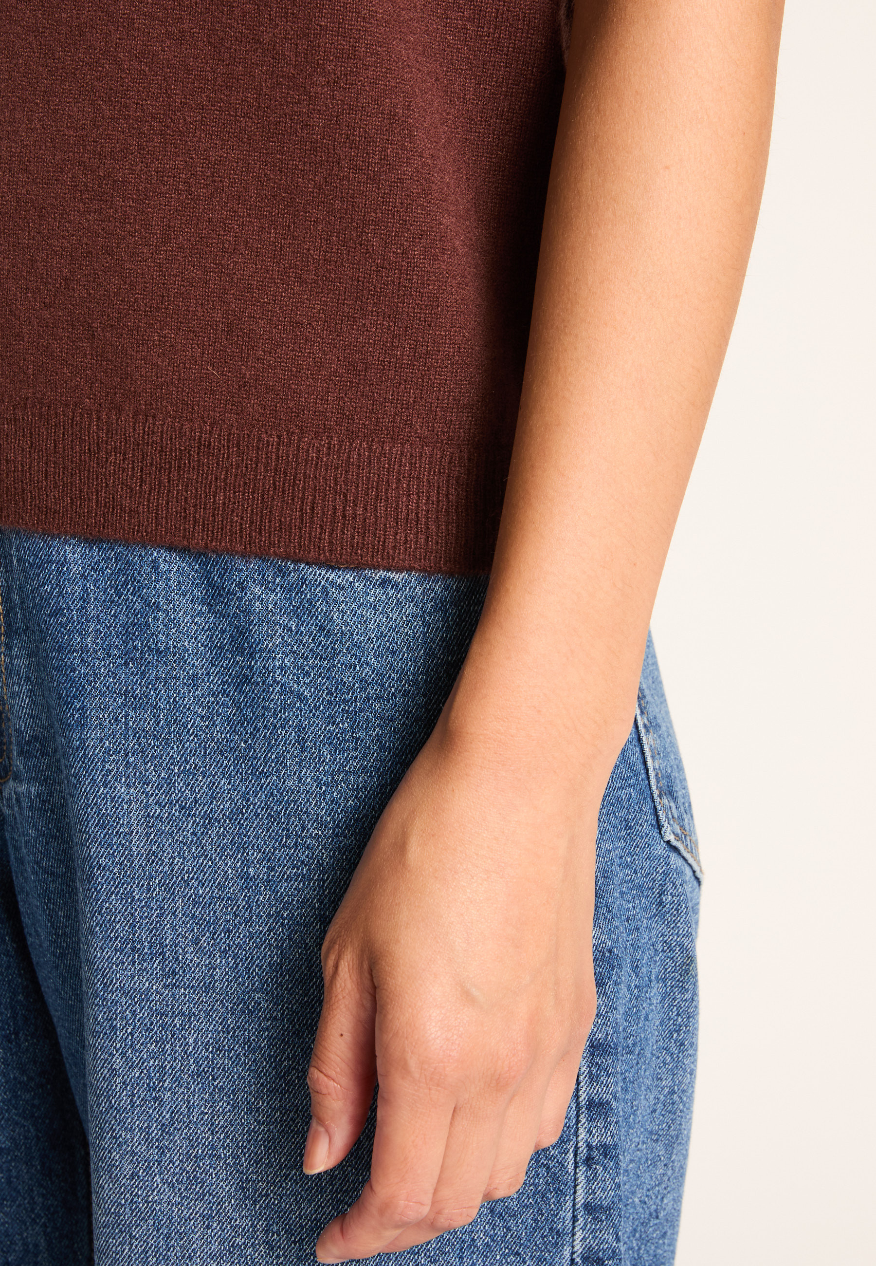 Cashmere T-shirt MAISON MONTAGUT Brown