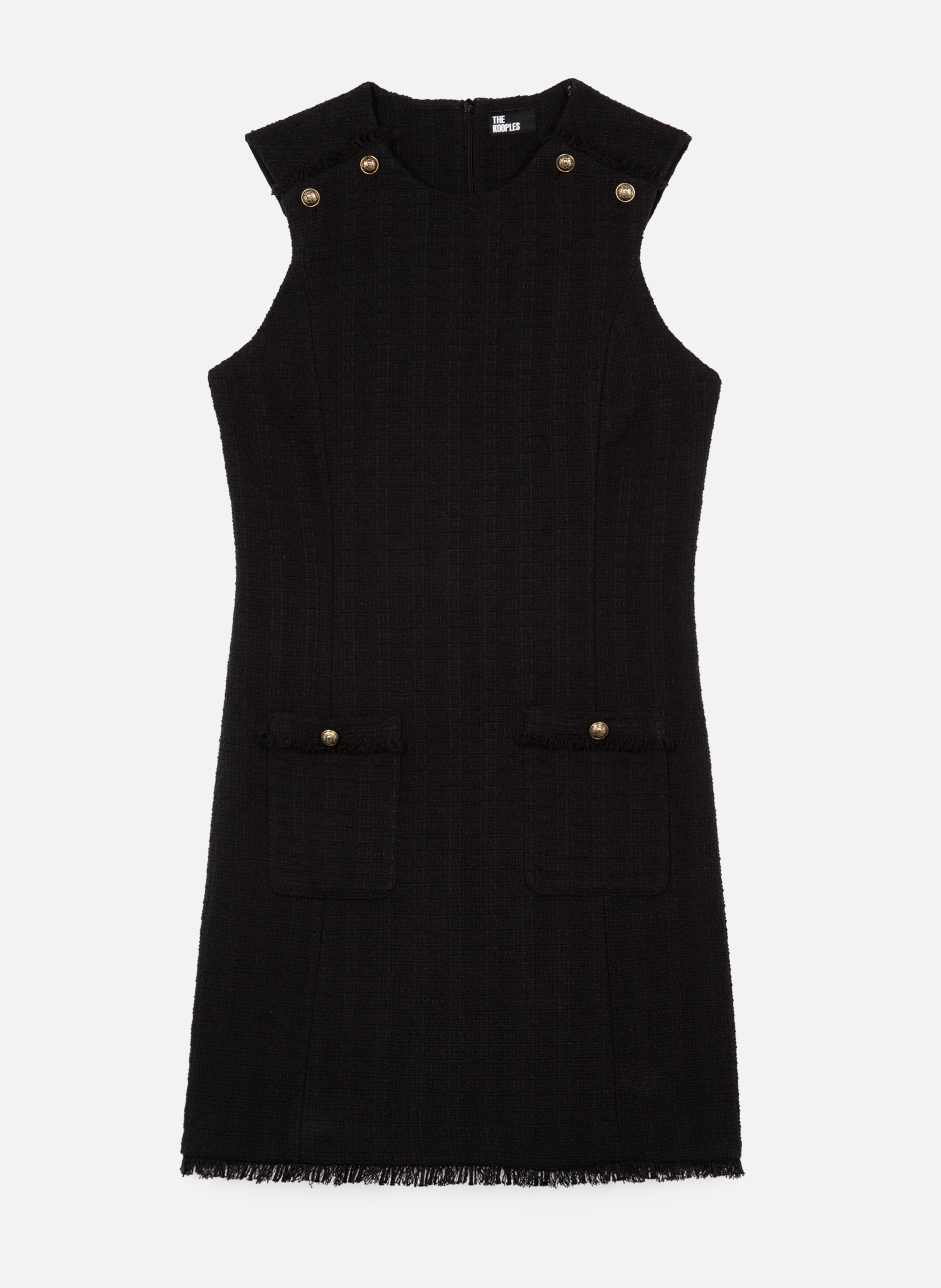 Short tweed dress Black
