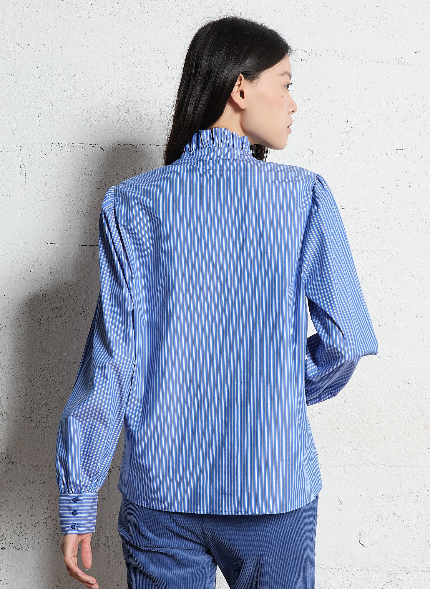 Alexandra dotted Swiss shirt MAISON 123 Blue