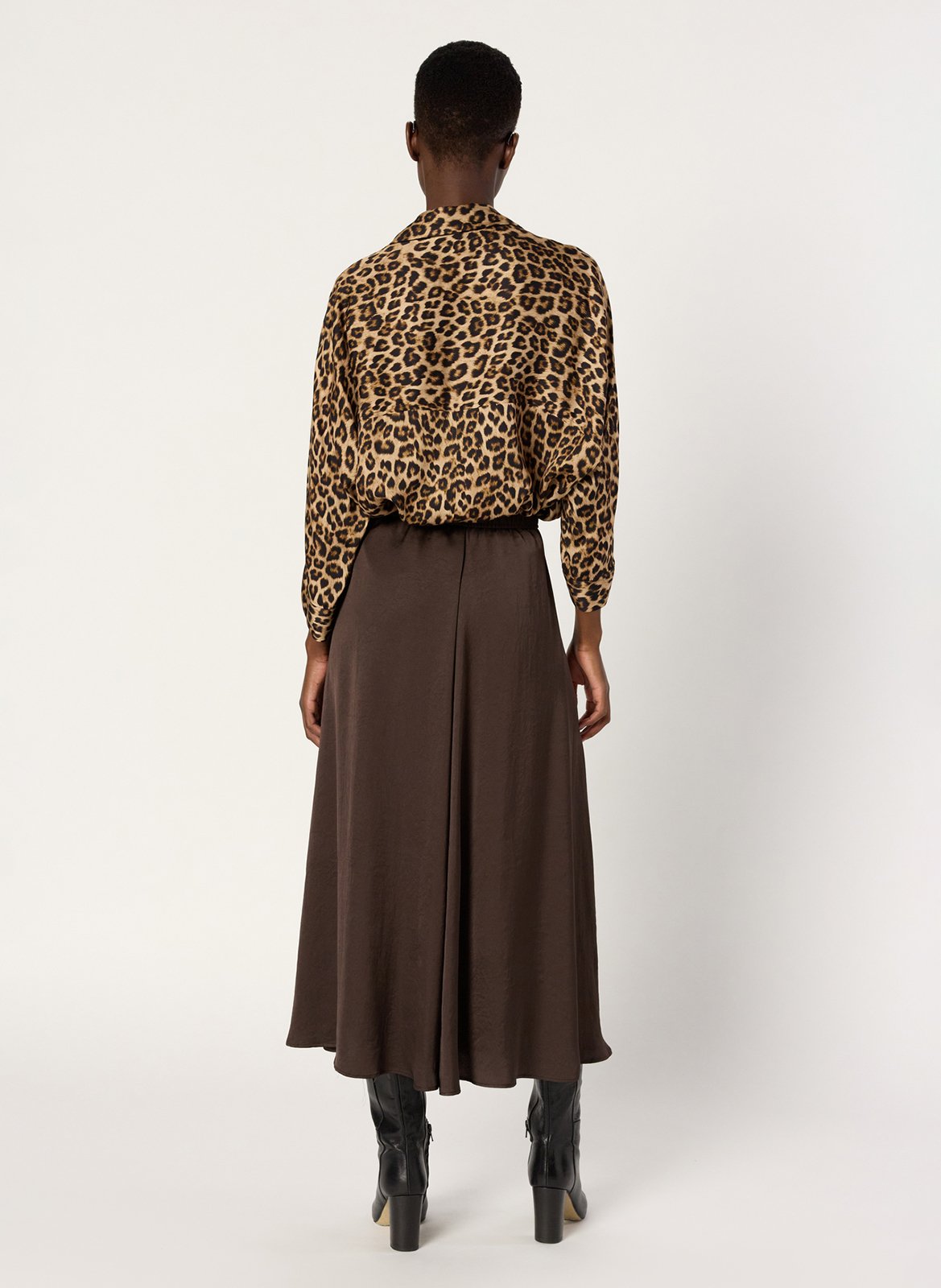 Jupe longue plissée GERARD DAREL Kaki