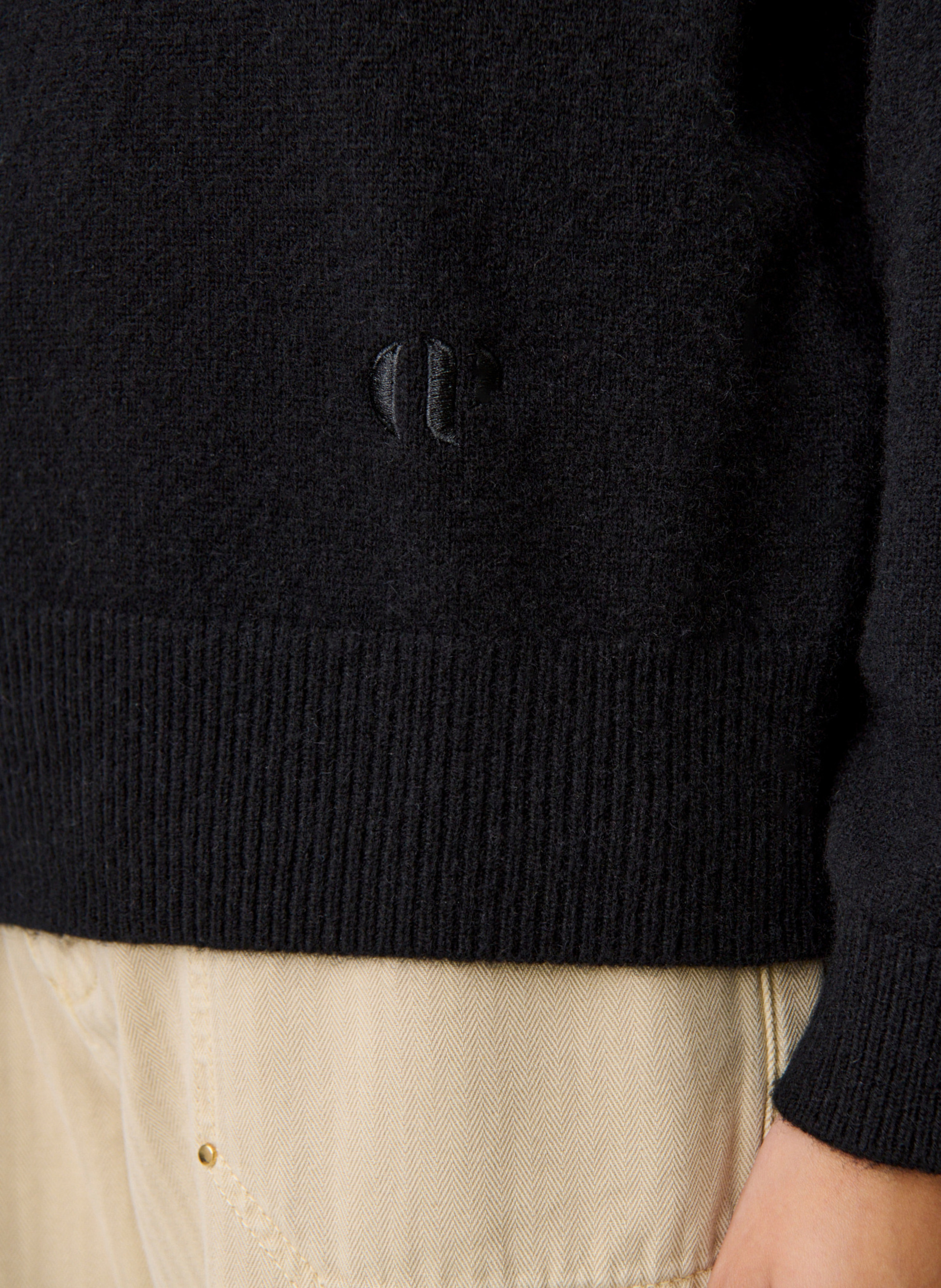 Pull col rond en cachemire CLAUDIE PIERLOT Noir